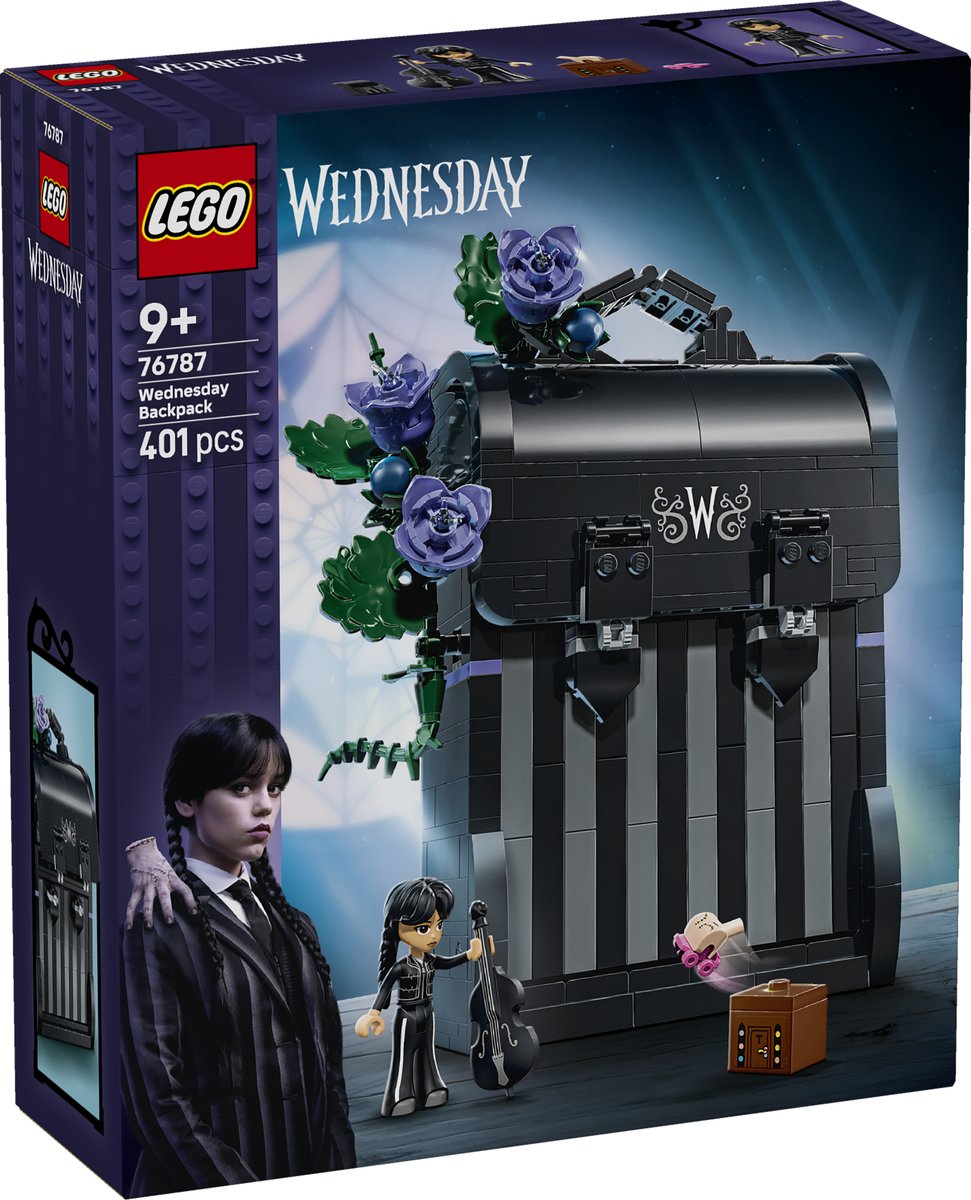 LEGO 76787 LEGO® Wednesday 76787 - Wednesdays Rucksack – Verpackung vorne