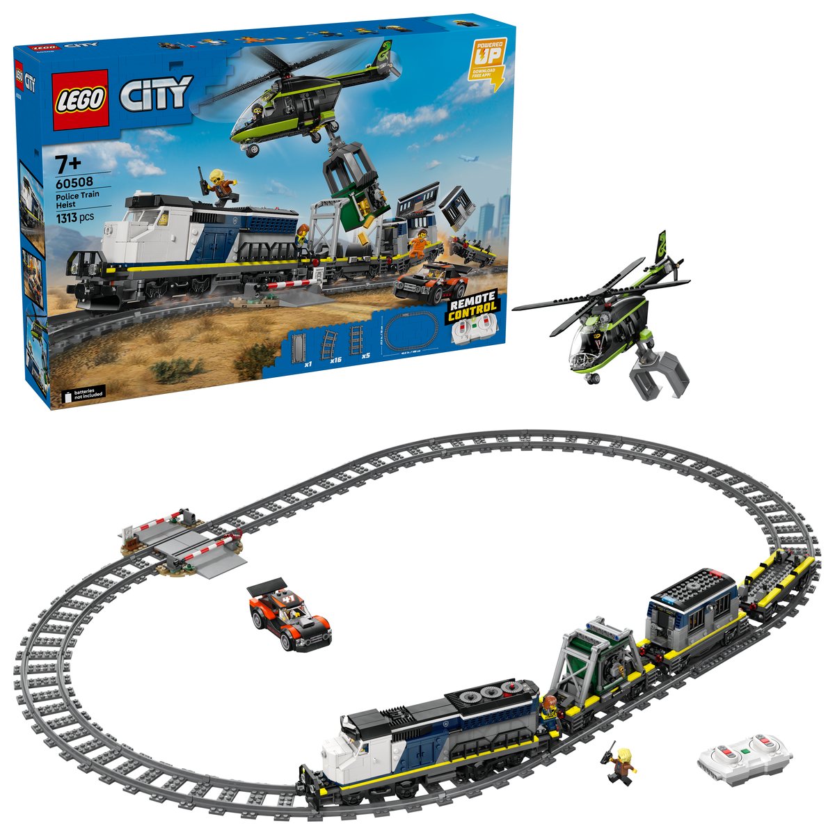 LEGO 60508 LEGO® City 60508 - Überfall auf den Polizeizug – Box & Produkt