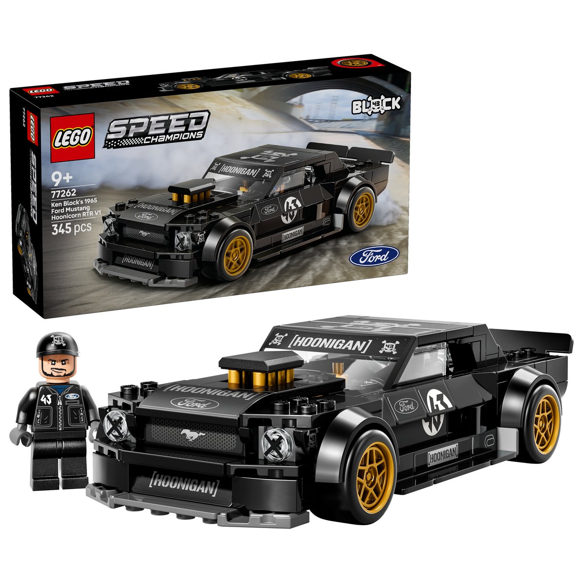 LEGO 77262 LEGO® Speed Champions 77262 - Ken Blocks 1965 Ford Mustang Hoonicorn V1 – Box & Produkt