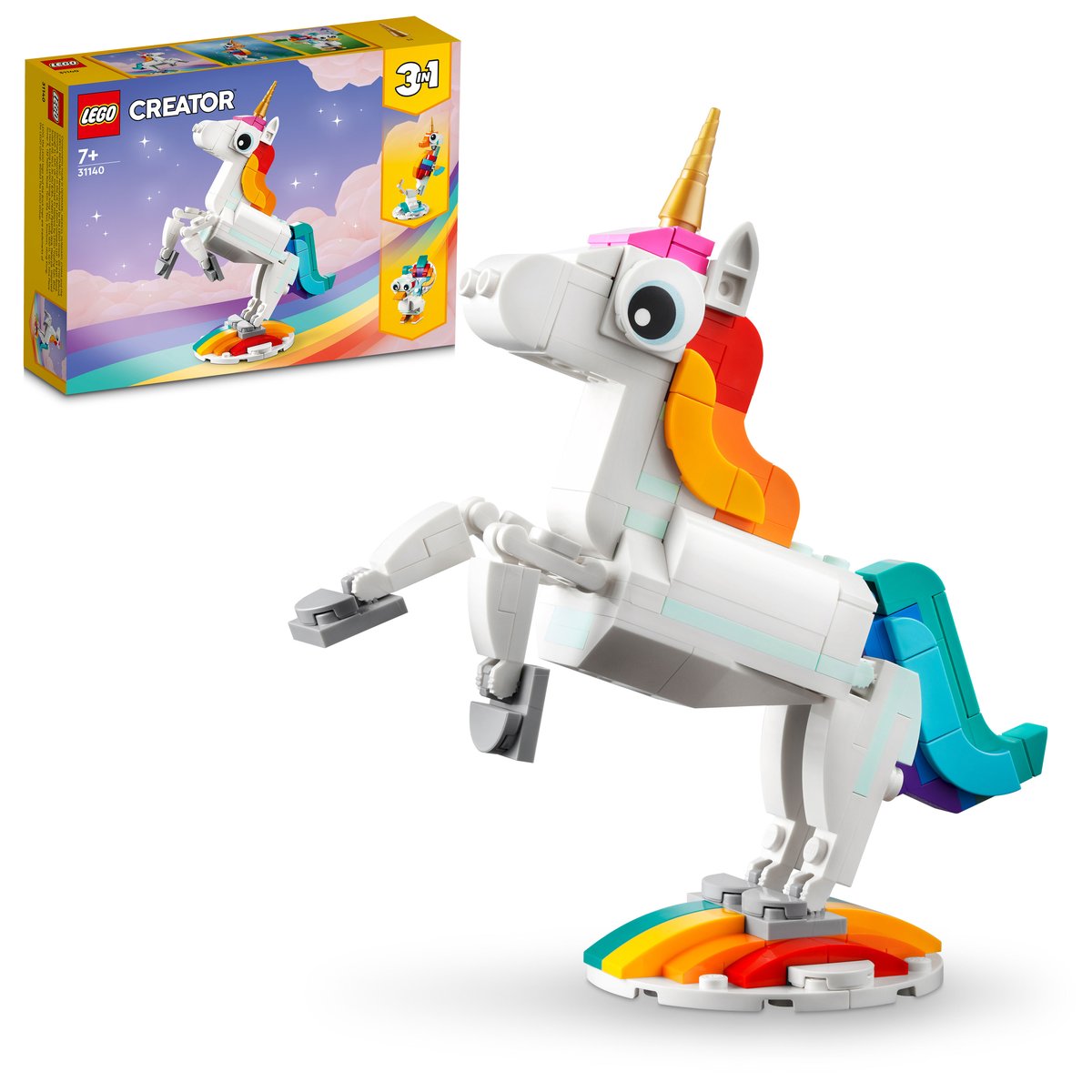 LEGO 31140 LEGO® Creator 31140 - Magisches Einhorn – Box & Produkt