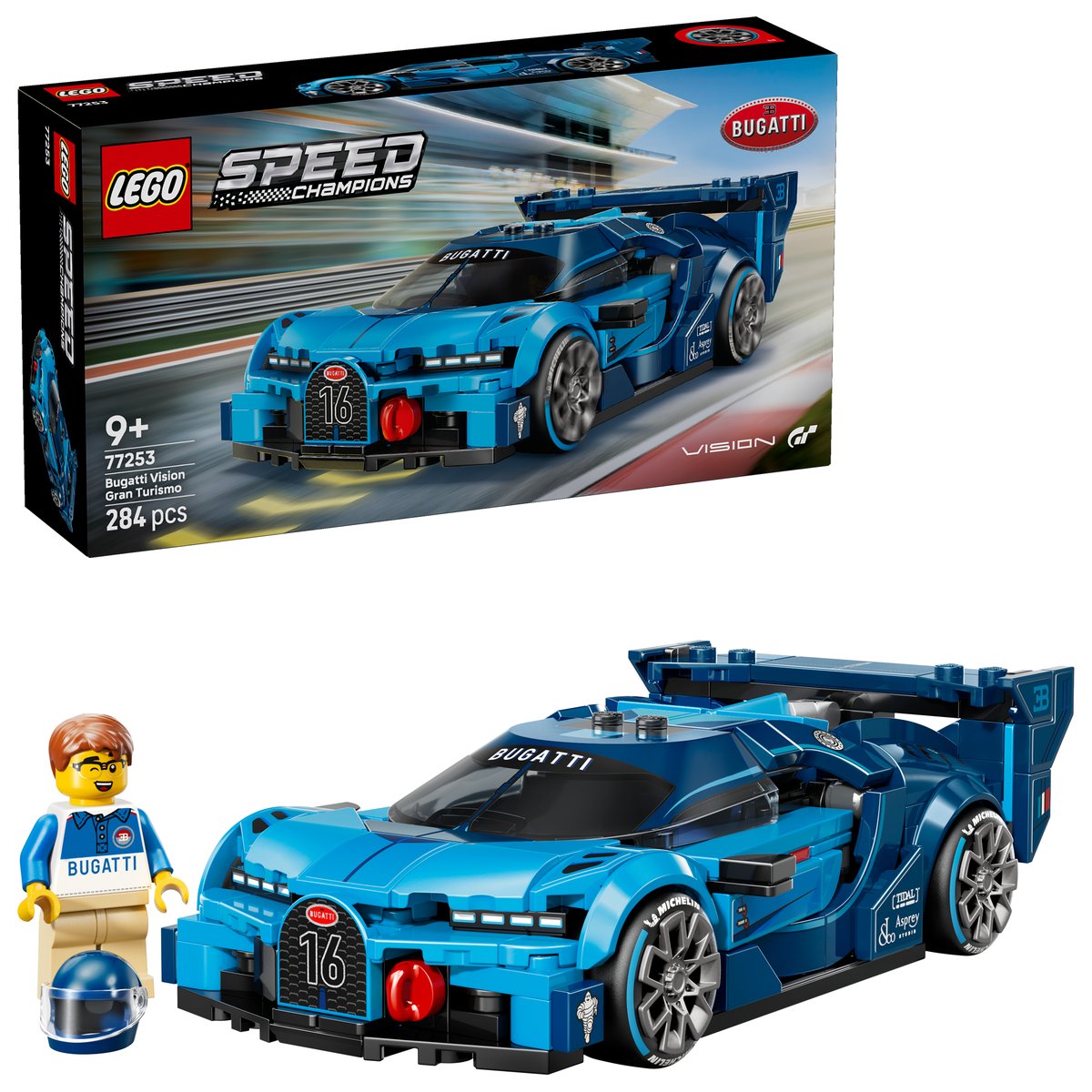 LEGO 77253 LEGO® Speed Champions 77253 - Bugatti Vision GT Hypersportwagen – Box & Produkt