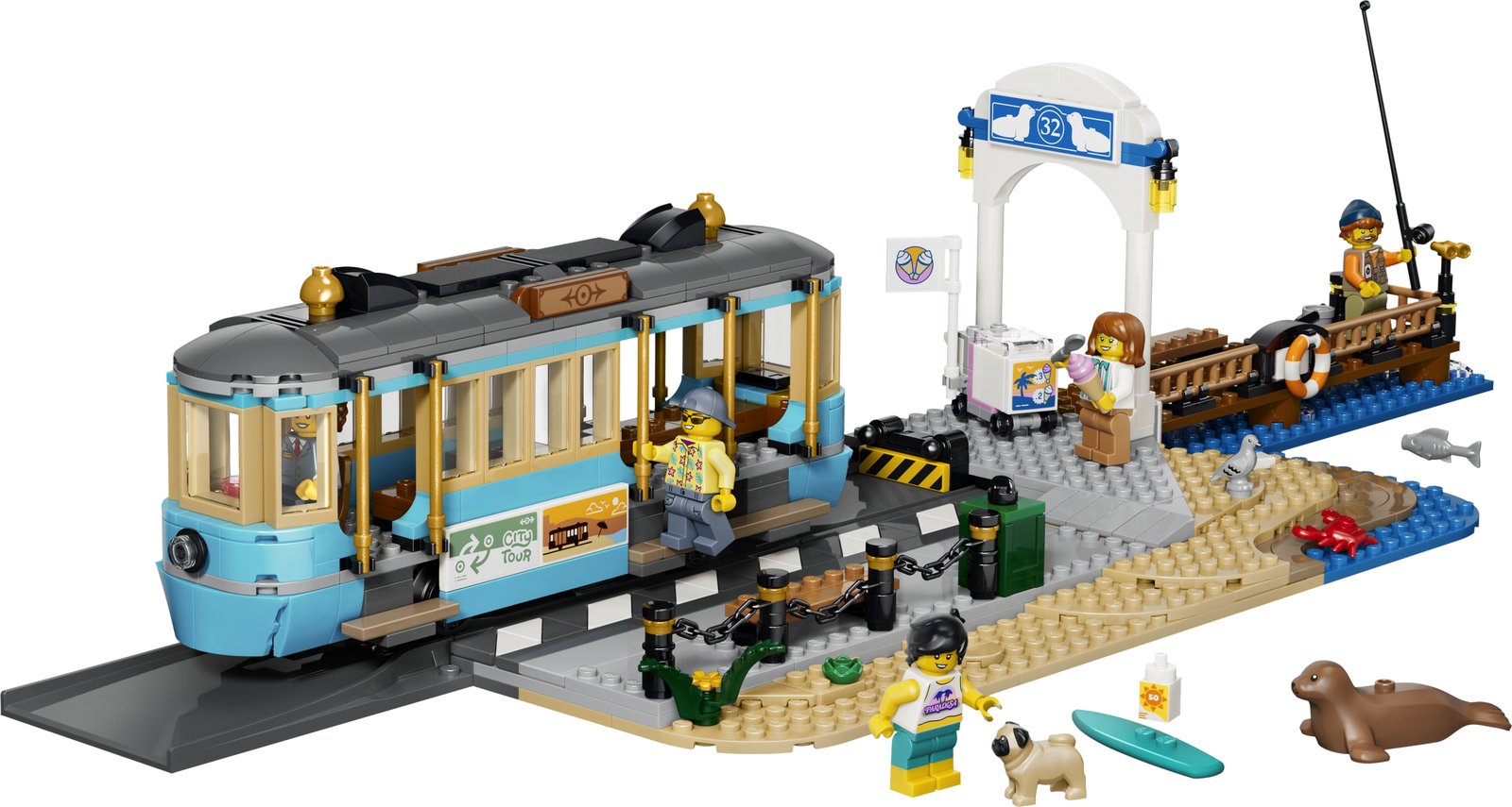 LEGO 60506 LEGO® City 60506 - Klassische Strandstraßenbahn – Produktfoto