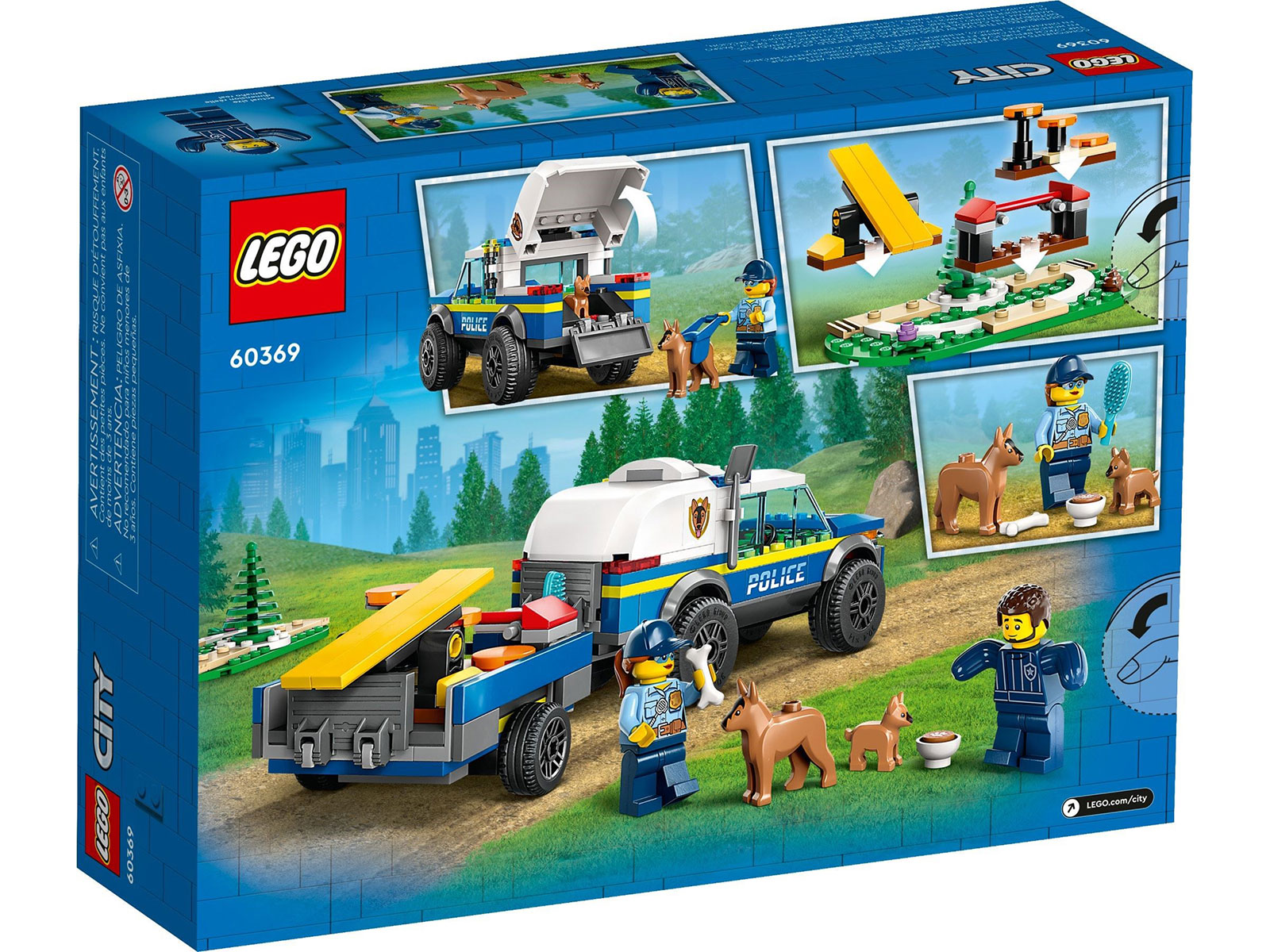 LEGO® City 60369 - Mobiles Polizeihunde-Training - Box Back