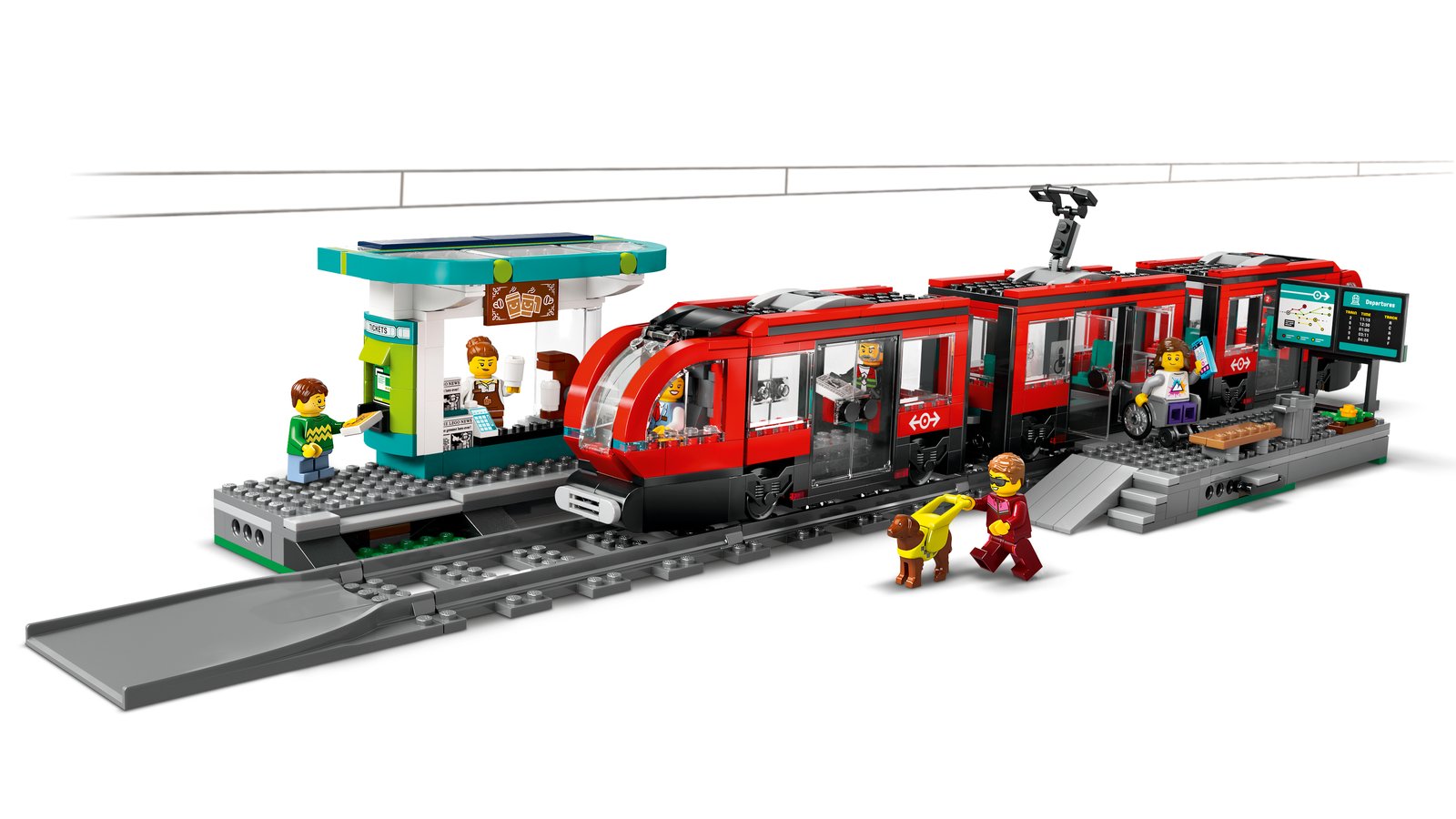 LEGO 60423 LEGO® City 60423 - Straßenbahn mit Haltestelle – Primaeres Produktbild