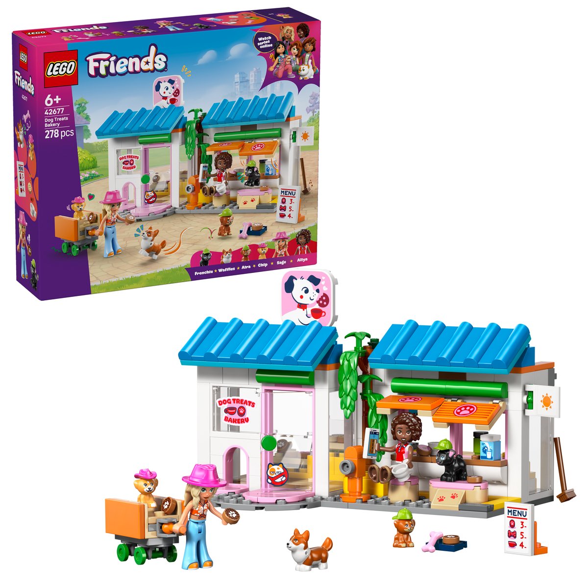 LEGO 42677 LEGO® Friends 42677 - Hundekuchenbäckerei – Box & Produkt