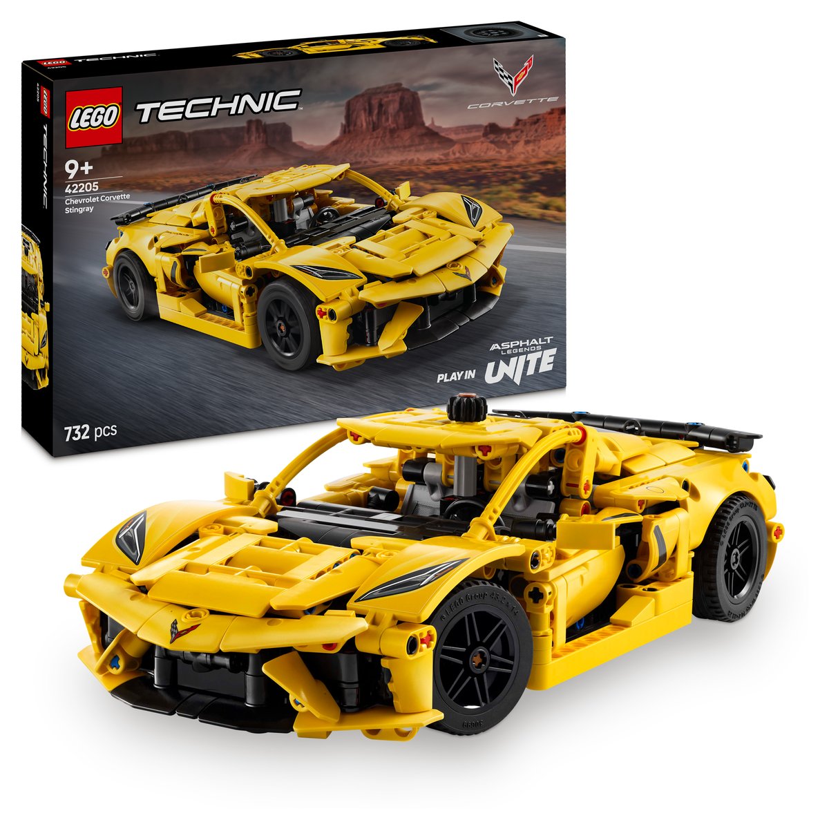 LEGO 42205 LEGO® Technic 42205 - Chevrolet Corvette Stingray – Box & Produkt