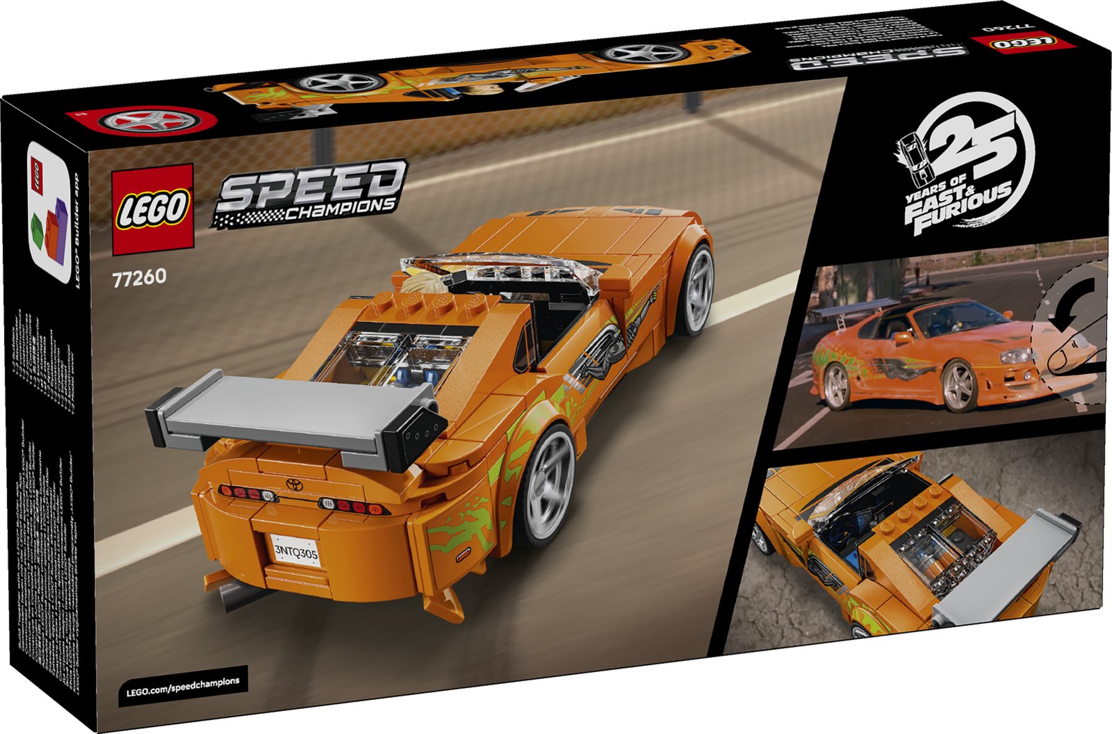 LEGO 77260 LEGO® Speed Champions 77260 - The Fast and The Furious Toyota Supra MK4 – Verpackung hinten
