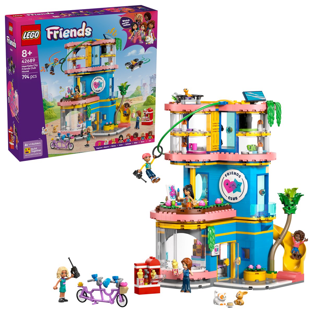LEGO 42689 LEGO® Friends 42689 - Heartlake City Clubhaus der Freunde – Box & Produkt