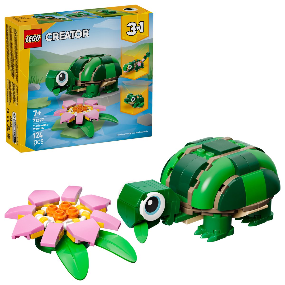 LEGO 31377 LEGO® Creator 31377 - Schildkröte mit Seerose – Box & Produkt