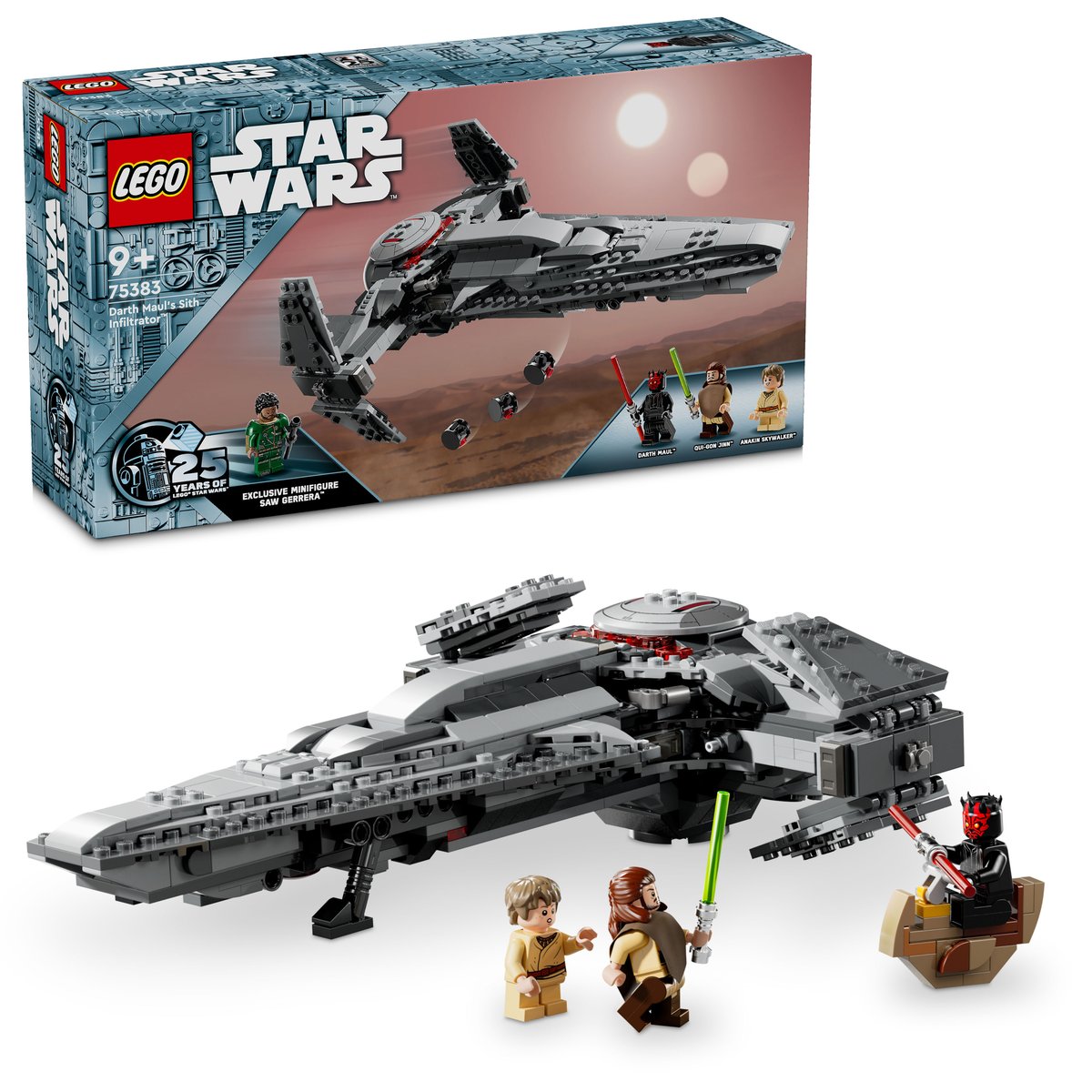LEGO 75383 LEGO® Star Wars™ 75383 - Darth Mauls Sith Infiltrator™ – Box & Produkt