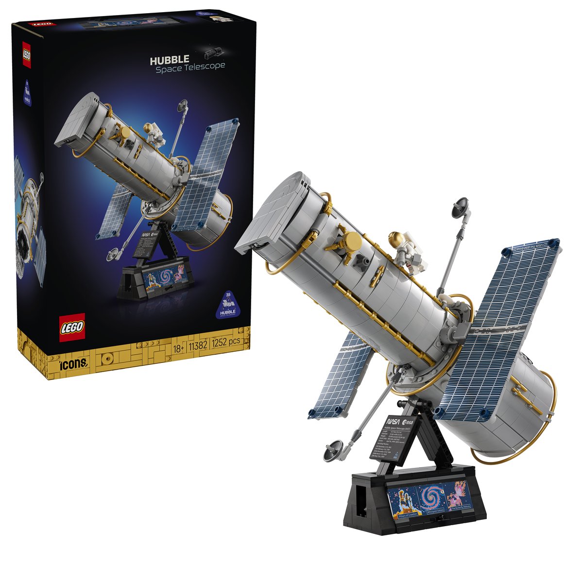 LEGO 11382 LEGO® Icons 11382 - Hubble-Weltraumteleskop – Box & Produkt