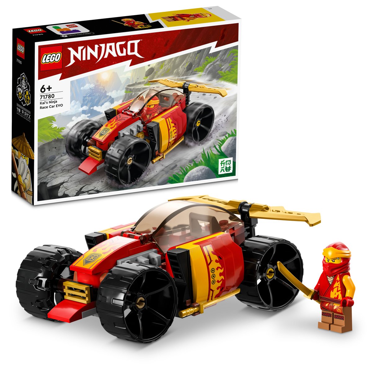 LEGO 71780 LEGO® NINJAGO® 71780 - Kais Ninja-Rennwagen EVO – Box & Produkt