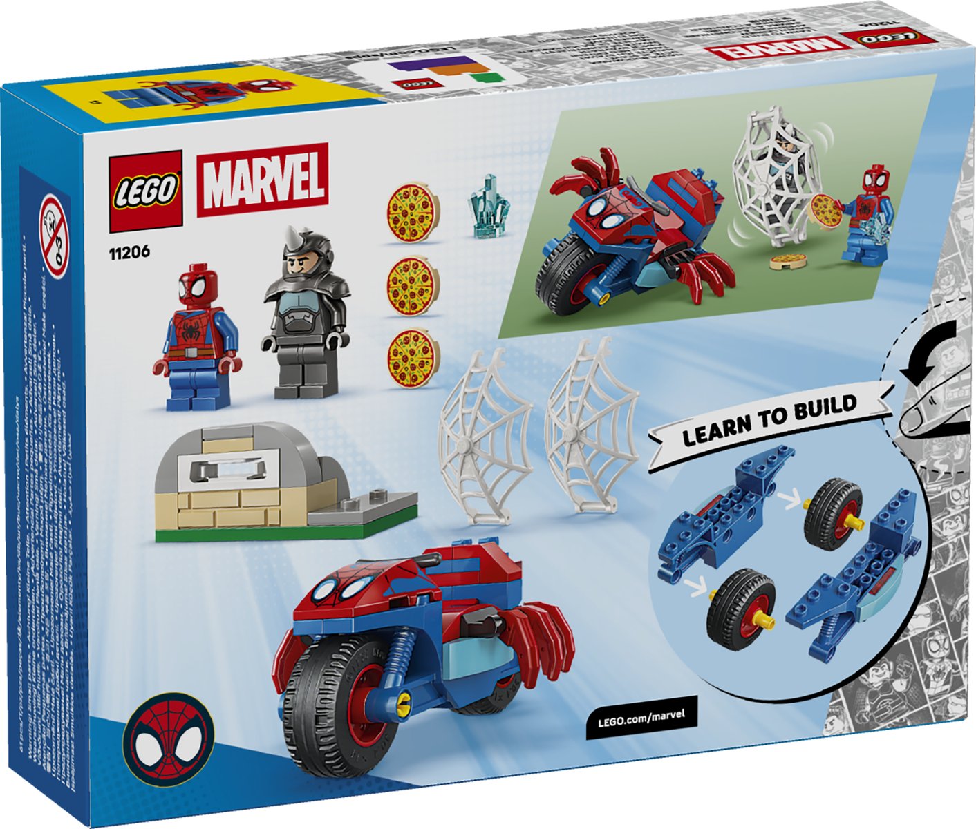 LEGO 11206 LEGO® ǀ Marvel Spidey und seine Super-Freunde 11206 - Spidey auf Motorrad vs. Rhino – Verpackung hinten