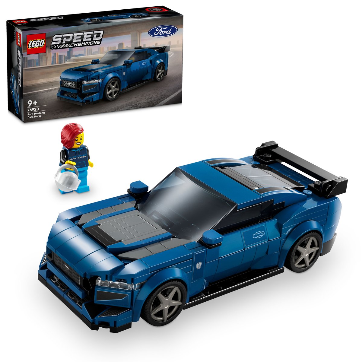 LEGO 76920 LEGO® Speed Champions 76920 - Ford Mustang Dark Horse Sportwagen – Box & Produkt