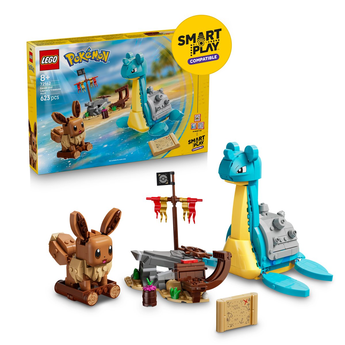 LEGO 72162 LEGO® Pokémon™ 72162 - SMART Play™: Evoli und Lapras auf Schatzsuche – Box & Produkt