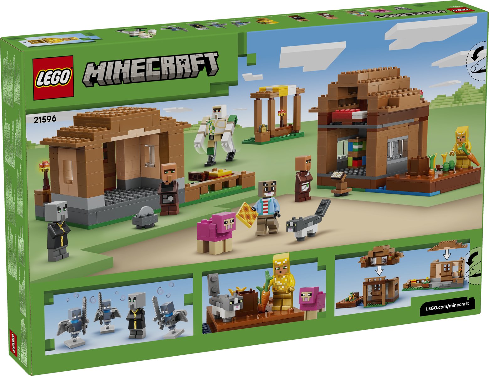 LEGO 21596 LEGO® Minecraft® 21596 - Angriff des Magiers auf das Dorf – Verpackung hinten
