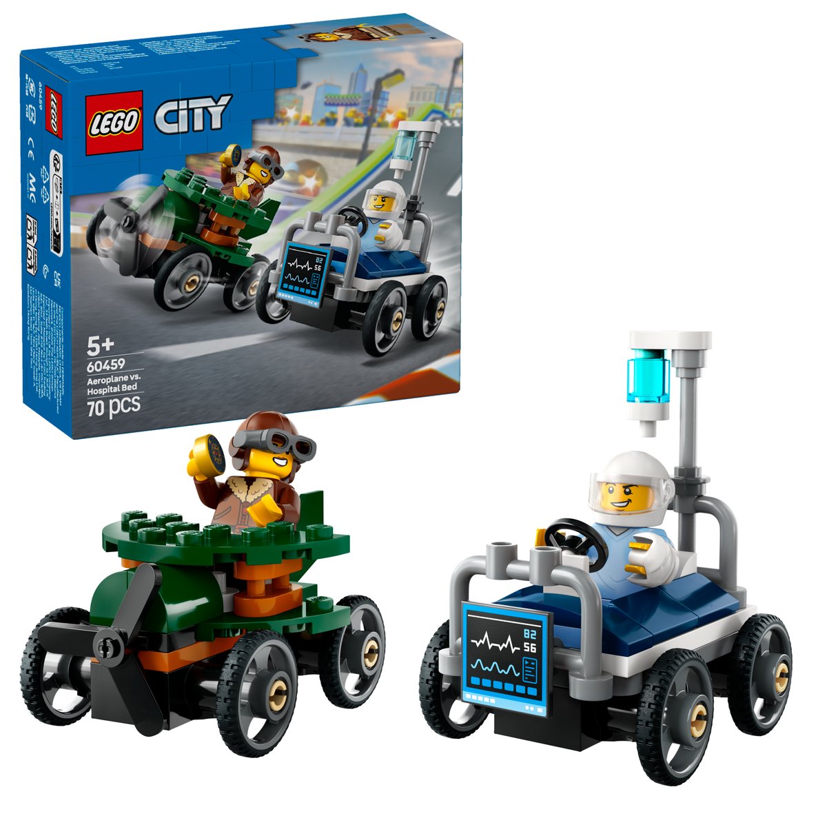 LEGO 60459 LEGO® City 60459 - Flugzeug vs. Krankenhausbett – Box & Produkt