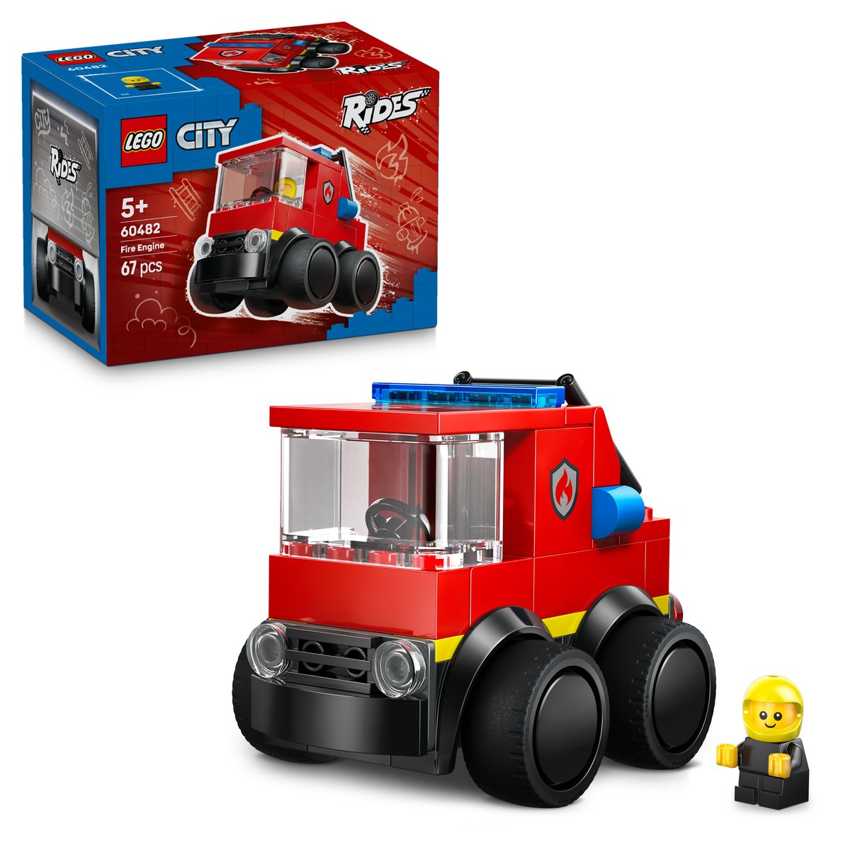 LEGO 60482 LEGO® City 60482 - Coole Flitzer – Löschauto – Box & Produkt