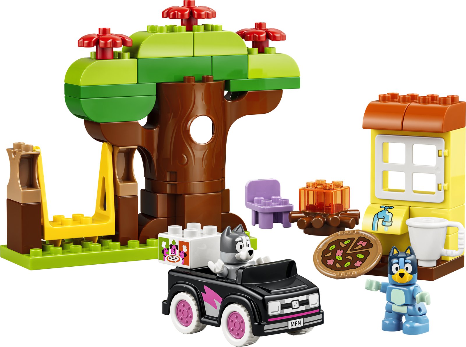LEGO 10469 LEGO® DUPLO® Bluey 10469 - Pizza-Schwestern mit Muffin und Bluey – Produktfoto