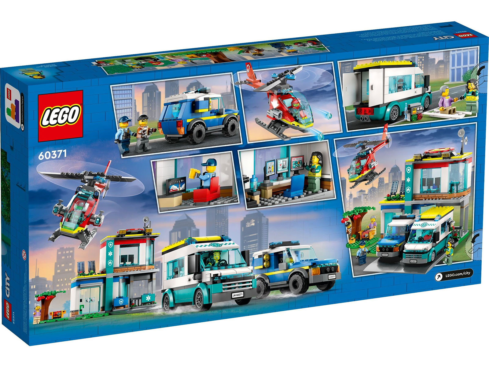 LEGO® City 60371 - Hauptquartier der Rettungsfahrzeuge - Box Back