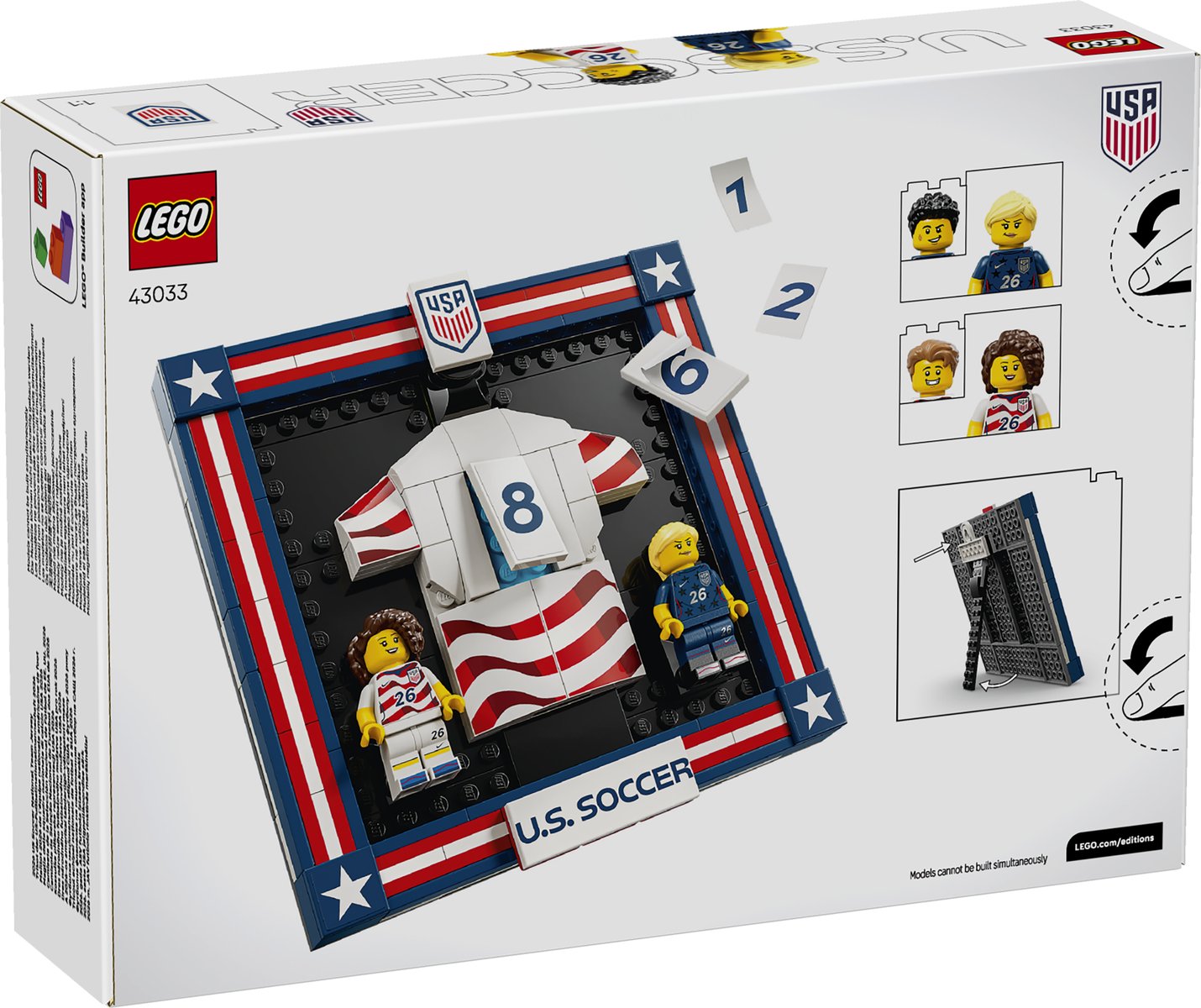 LEGO 43033 LEGO® Editions 43033 - Trikot der US-Fußballnationalmannschaft 2026 – Verpackung hinten