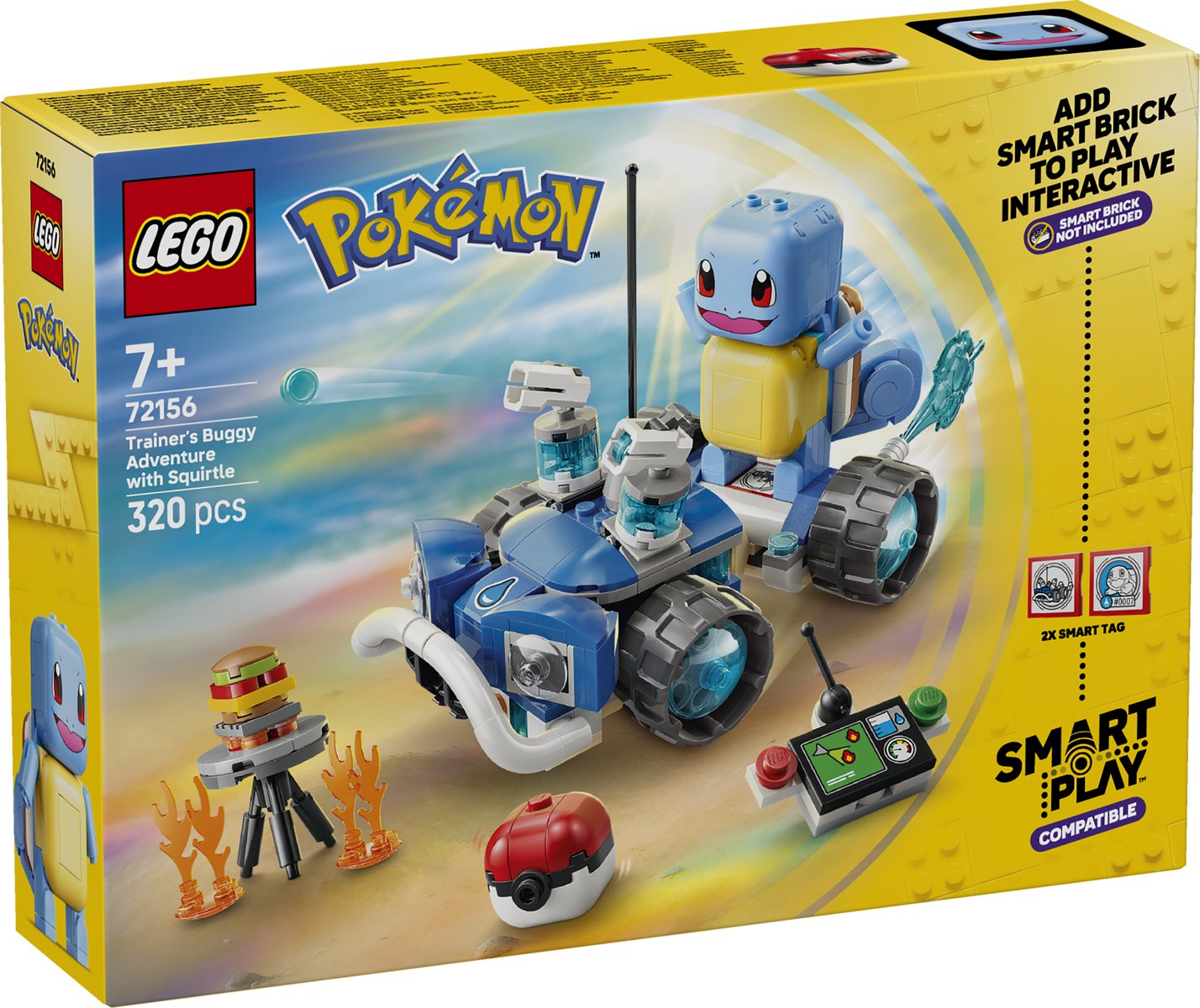 LEGO 72156 LEGO® Pokémon™ 72156 - SMART Play™: Trainer-Buggyabenteuer mit Schiggy – Verpackung vorne