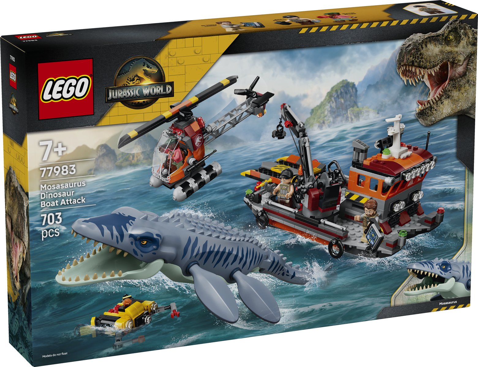 LEGO 77983 LEGO® Jurassic World 77983 - Mosasaurier-Angriff auf das Boot – Verpackung vorne