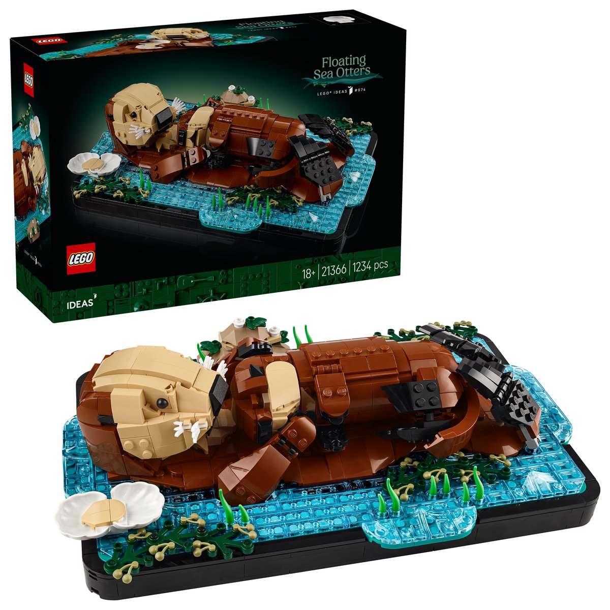 LEGO 21366 LEGO® Ideas 21366 - Schwimmende Otter – Box & Produkt