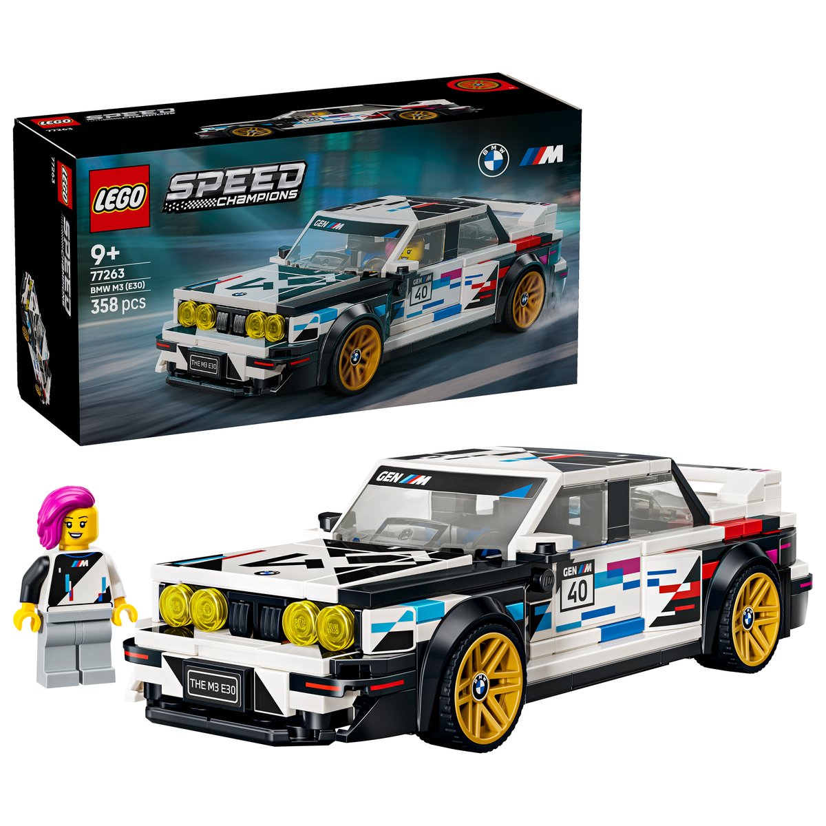 LEGO 77263 LEGO® Speed Champions 77263 - BMW M3 (E30) – Box & Produkt