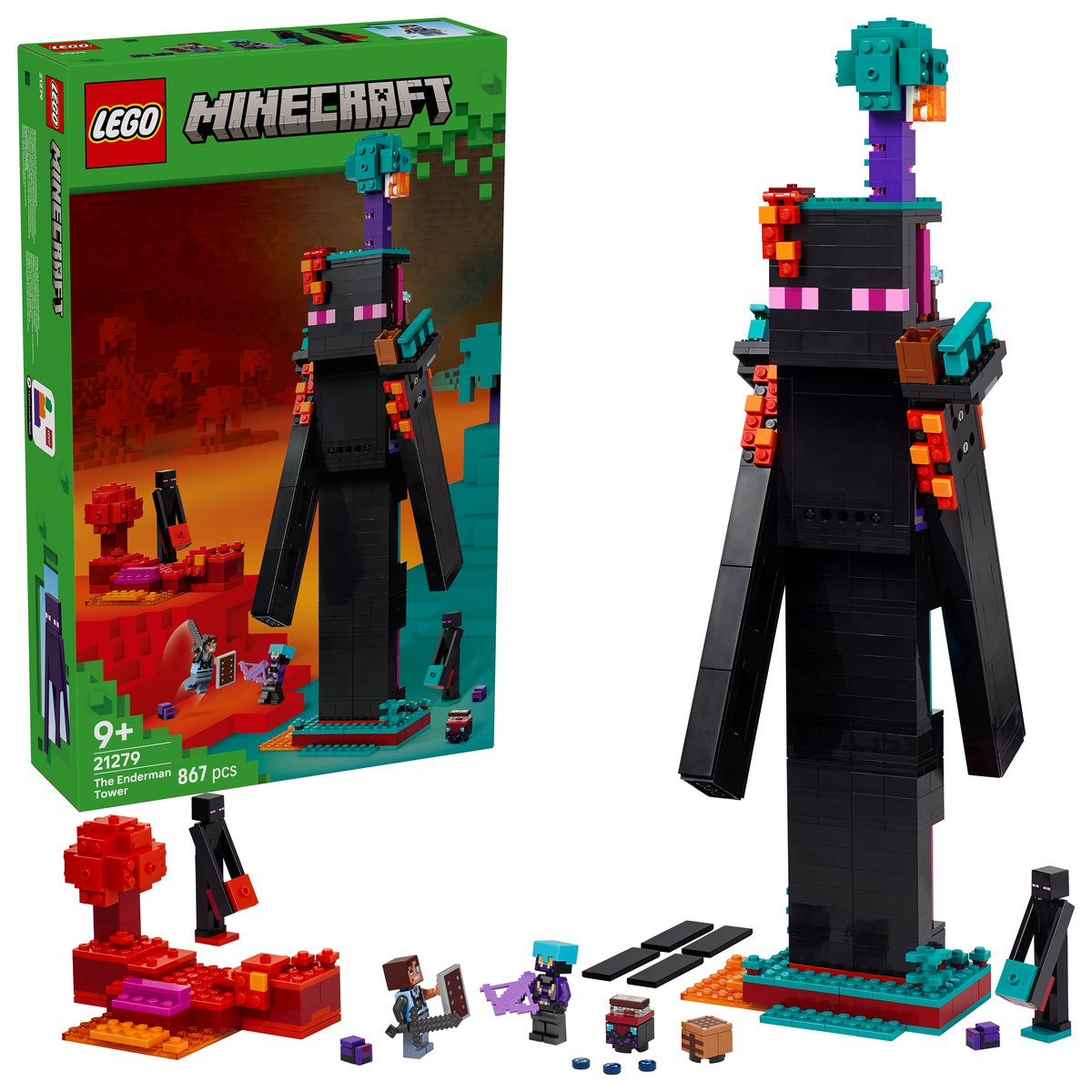 LEGO 21279 LEGO® Minecraft 21279 - Der Enderman-Turm – Box & Produkt