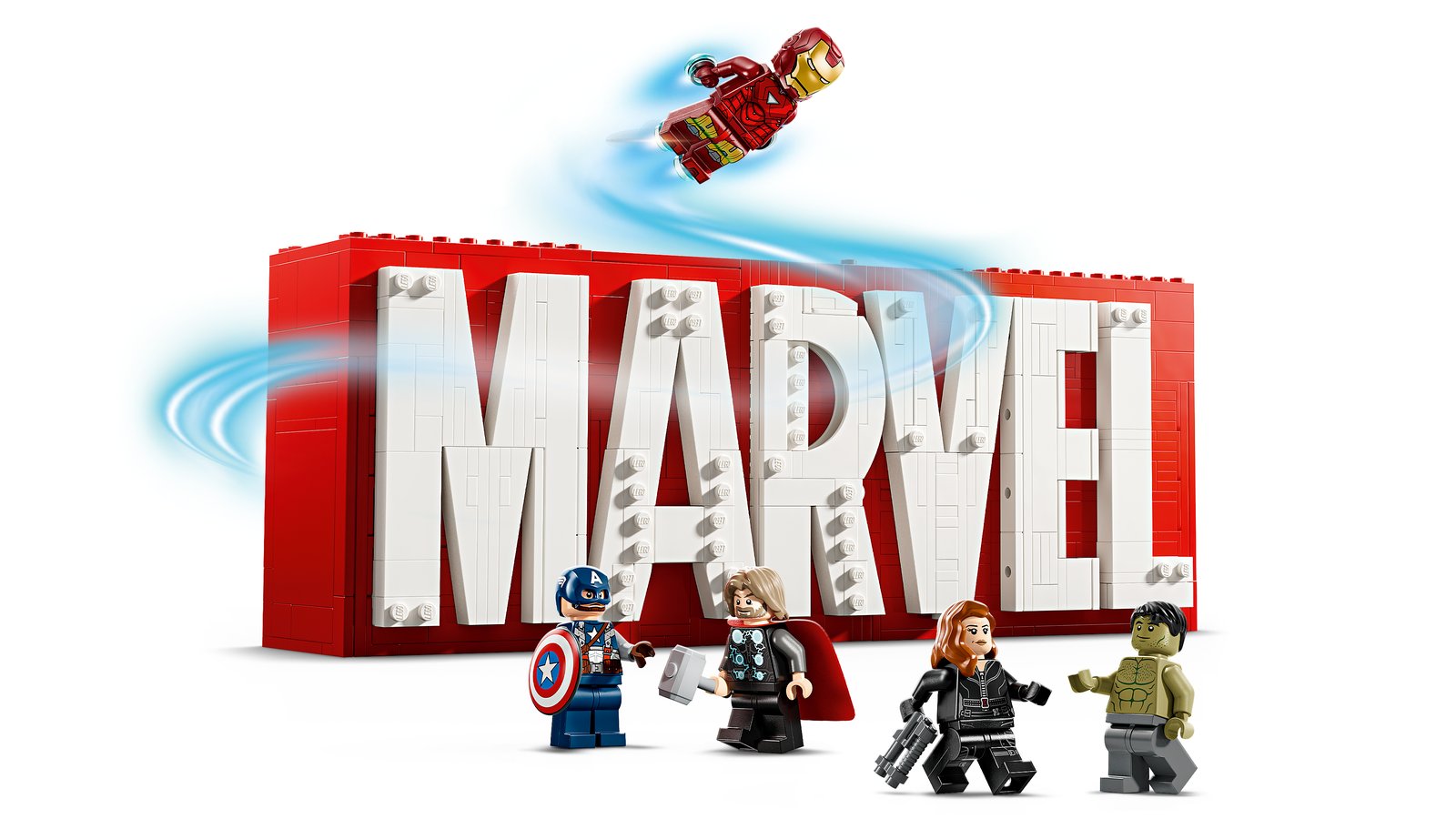 LEGO 76313 LEGO® Super Heroes Marvel 76313 - MARVEL Logo & Minifiguren – Detailansicht 1