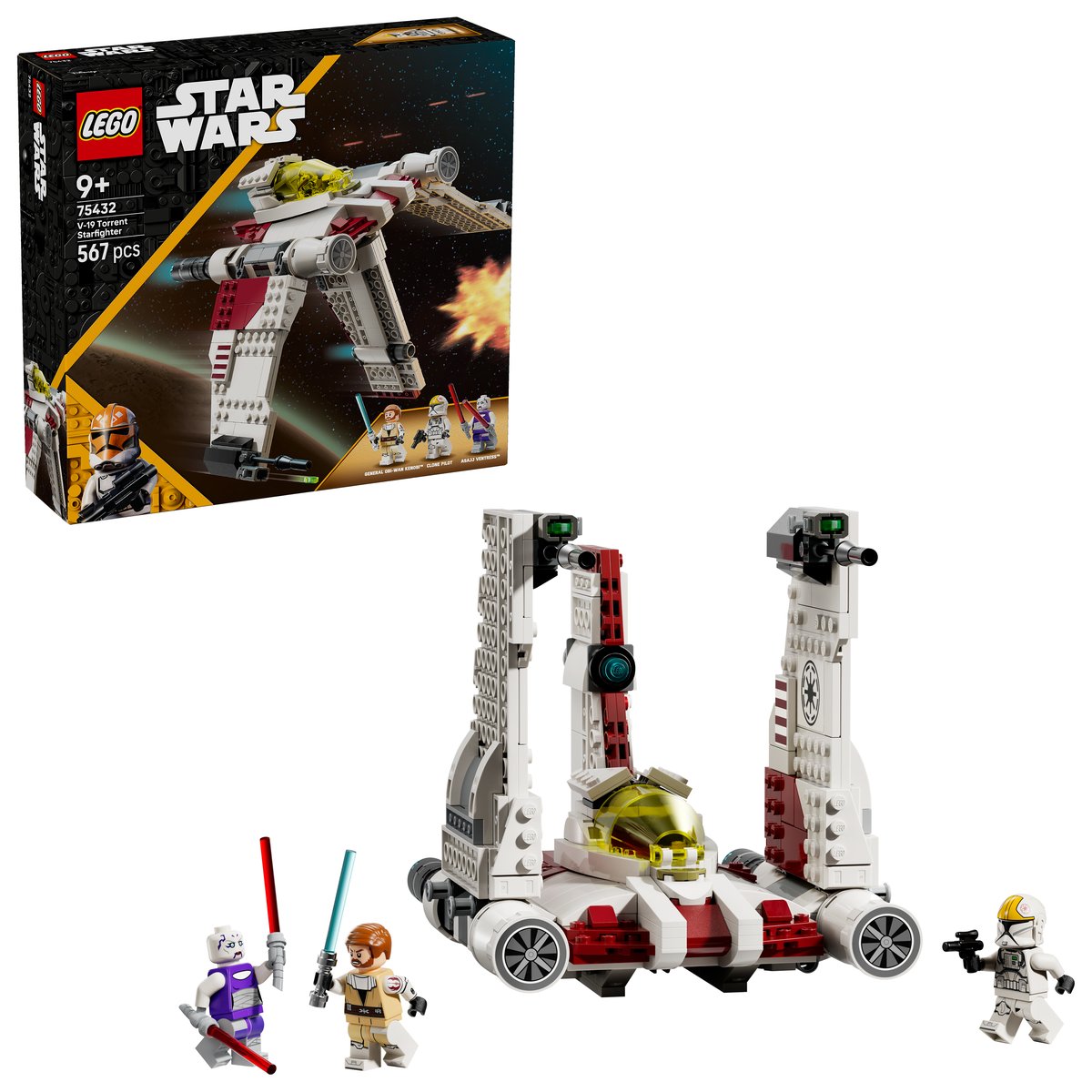 LEGO 75432 LEGO® Star Wars™ 75432 - V-19 Torrent-Sternjäger – Box & Produkt
