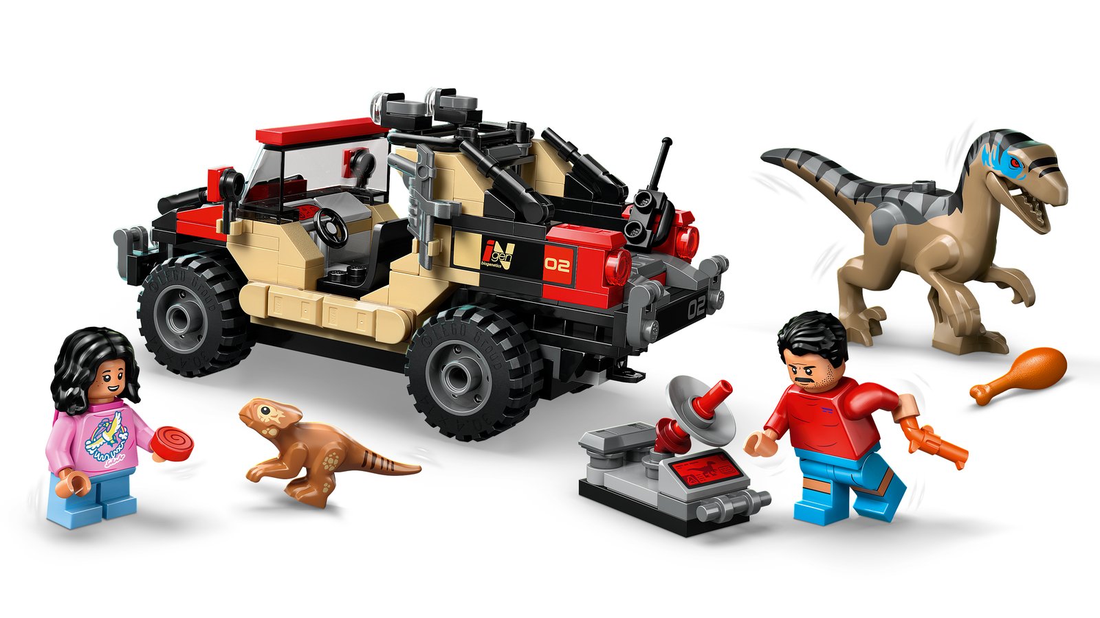 LEGO 76972 LEGO® Jurassic World 76972 - Raptor: Verfolgungsjagd mit dem Geländewagen – Detailansicht 2