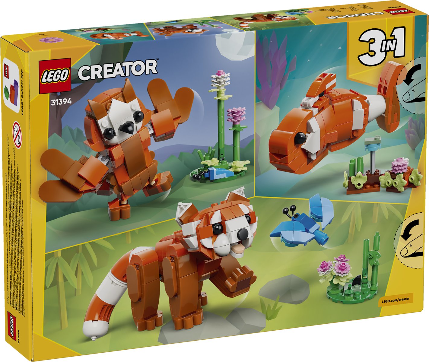 LEGO 31394 LEGO® Creator 31394 - Niedliche Tiere: Roter Panda – Verpackung hinten