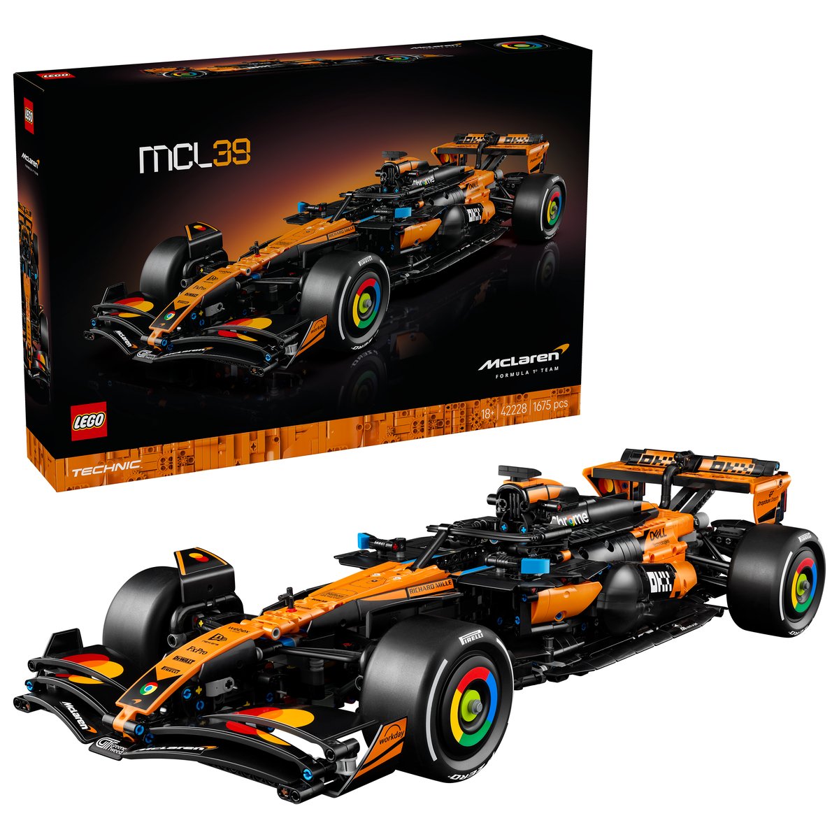 LEGO 42228 LEGO® Technic 42228 - McLaren MCL39 F1® Rennwagen – Box & Produkt