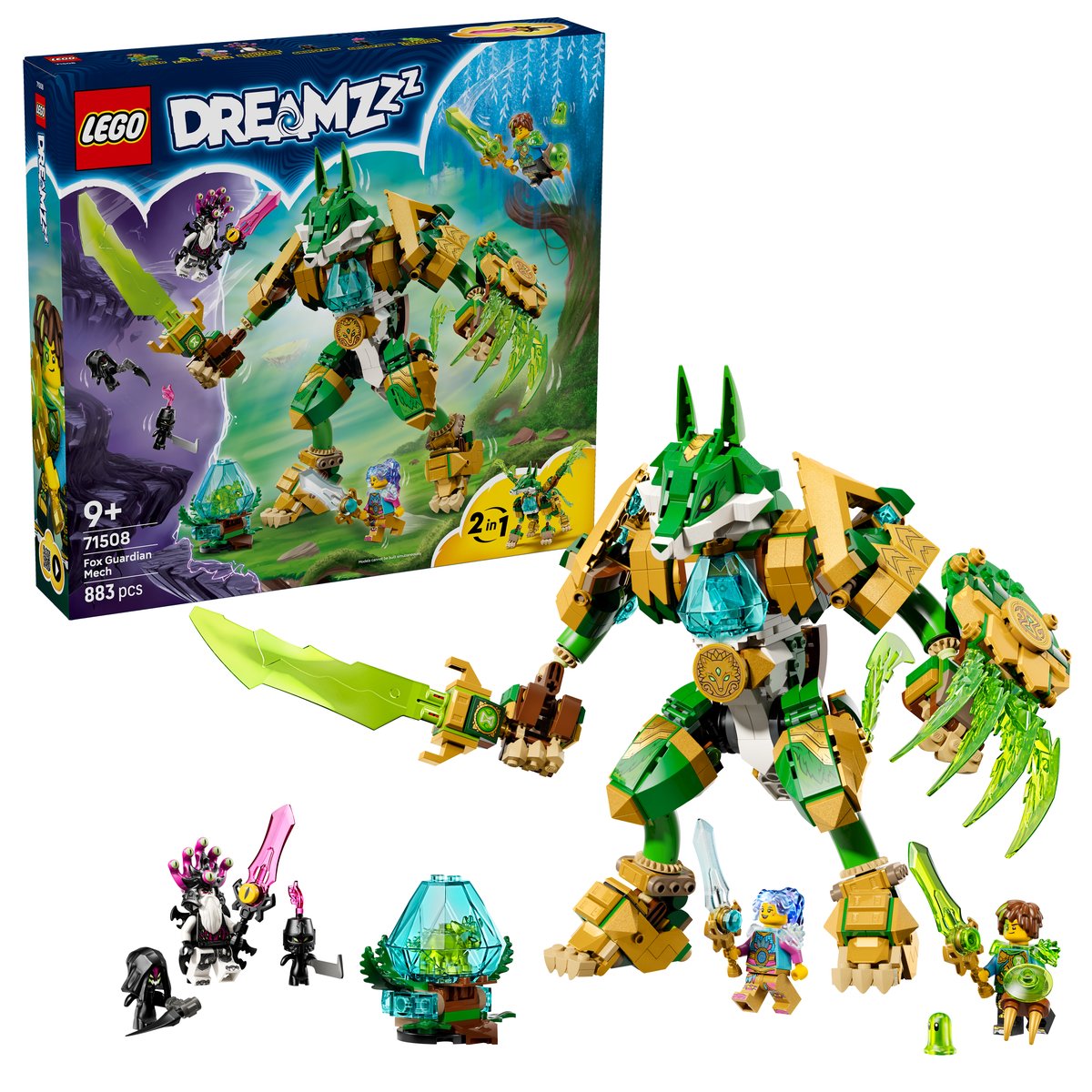 LEGO 71508 LEGO® DREAMZzz 71508 - Fuchs-Wächtermech – Box & Produkt