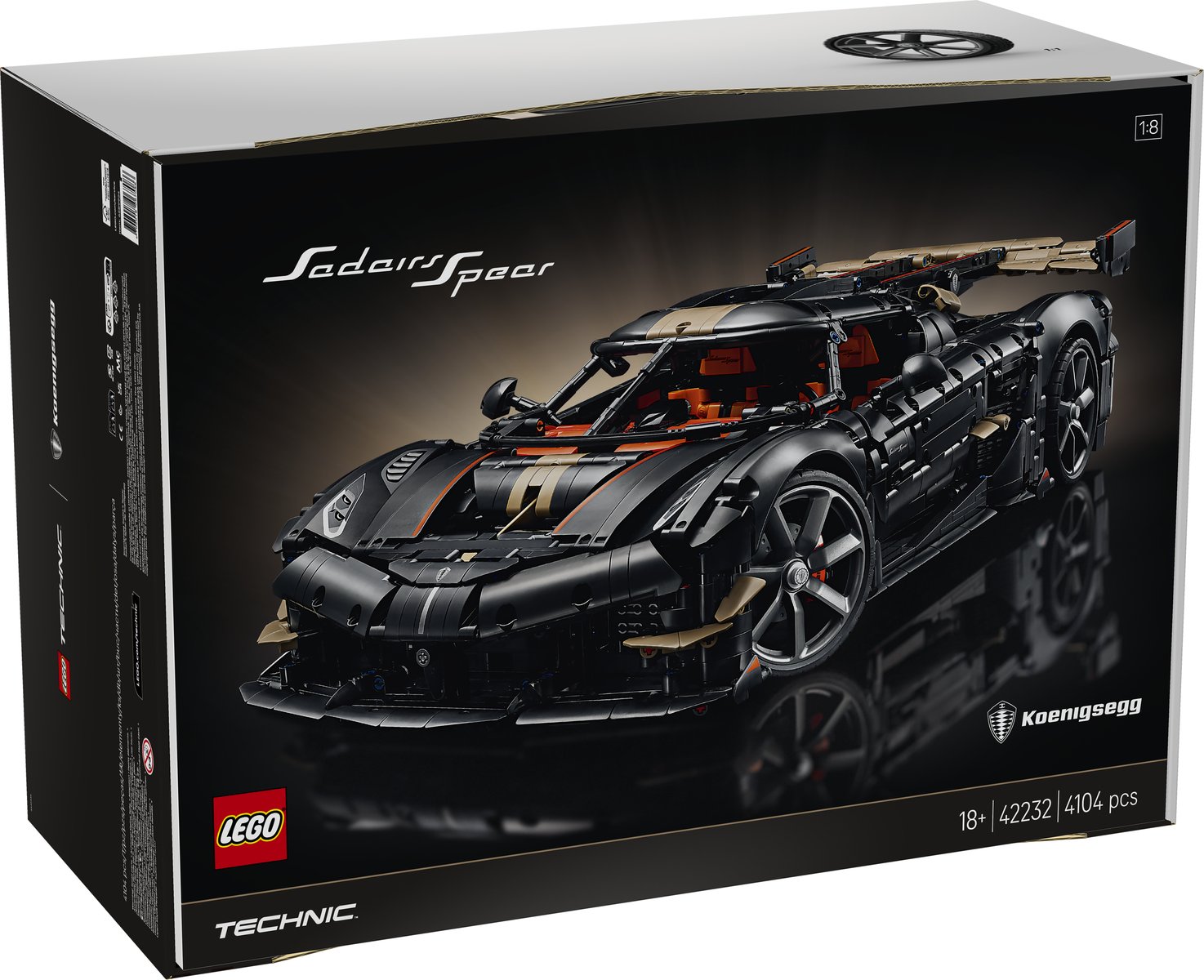 LEGO 42232 LEGO® Technic Koenigsegg Sadair’s Spear Hypercar 42232 - Koenigsegg Sadair's Spear Hypercar – Verpackung hinten