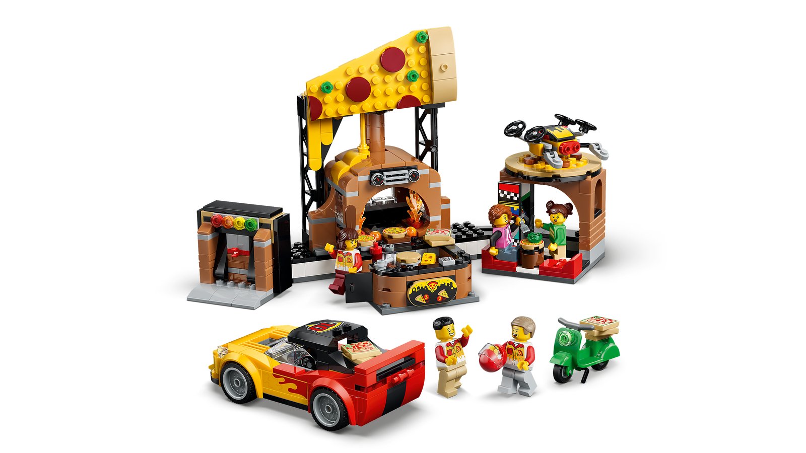LEGO 60496 LEGO® City 60496 - Pizza-Liefererlebnis mit Fahrzeugen – Detailansicht 2