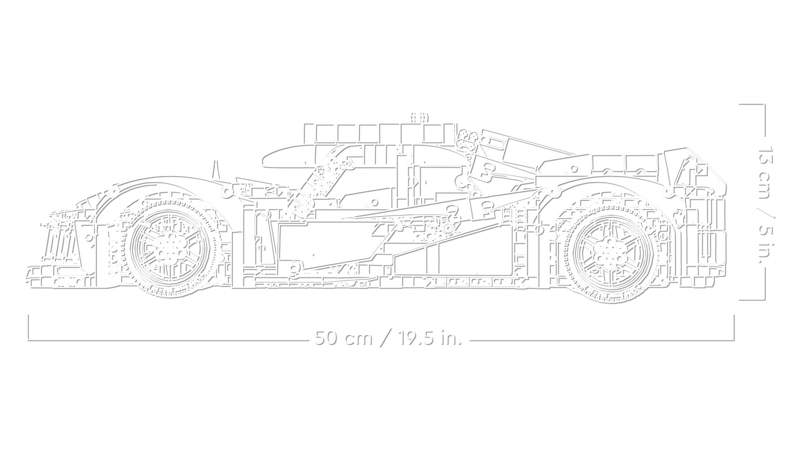 LEGO 42156 LEGO® Technic 42156 - PEUGEOT 9X8 24H Le Mans Hybrid Hypercar – Detailansicht 3
