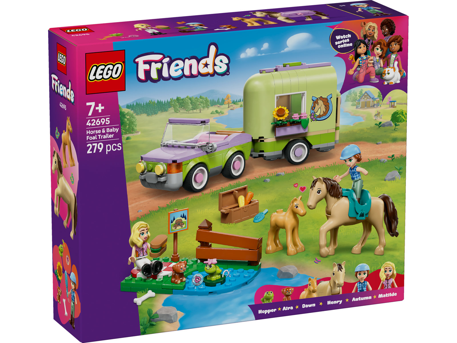 LEGO® Friends 42695 - Pferd und Fohlen mit Pferdeanhänger