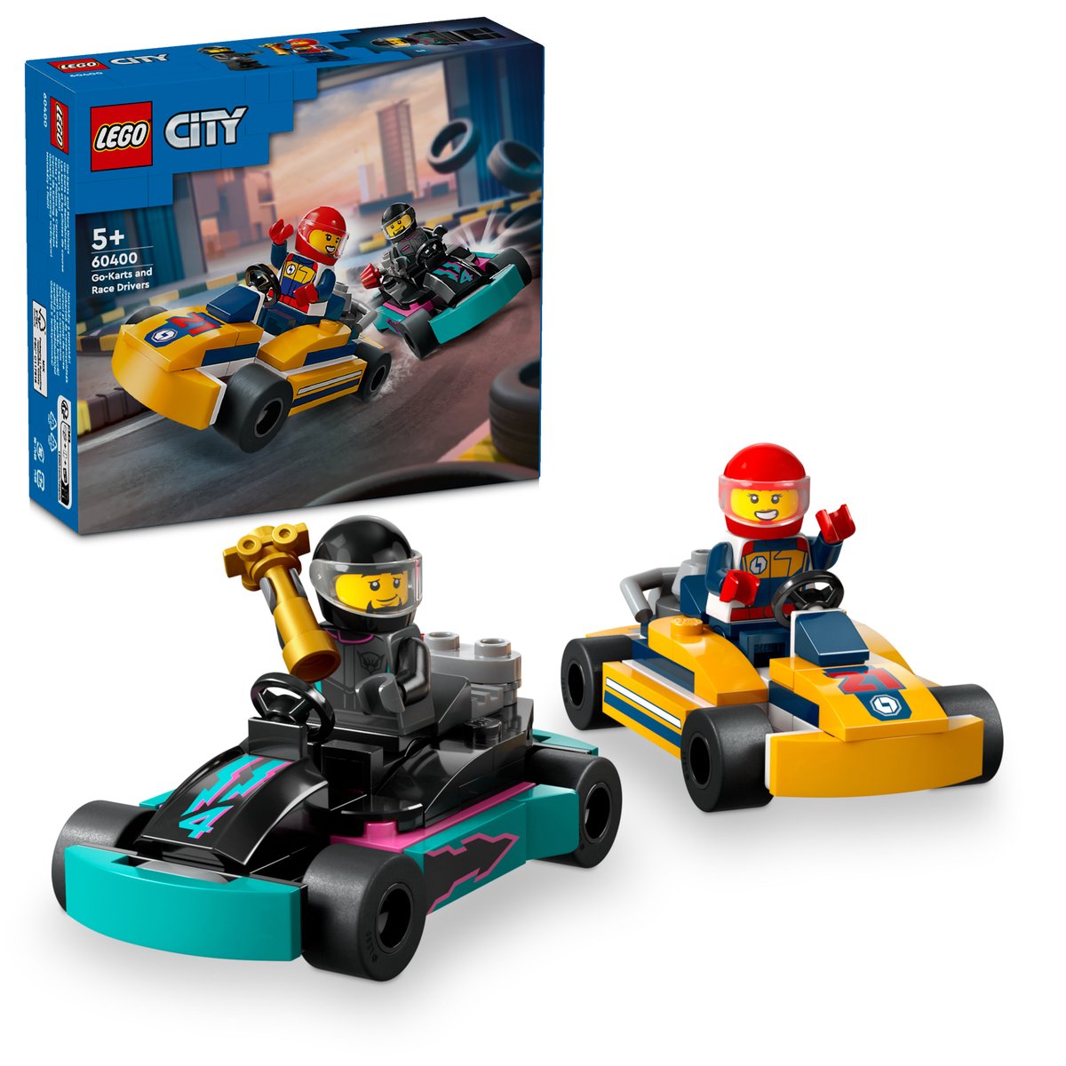 LEGO 60400 LEGO® City 60400 - Go-Karts mit Rennfahrern – Box & Produkt