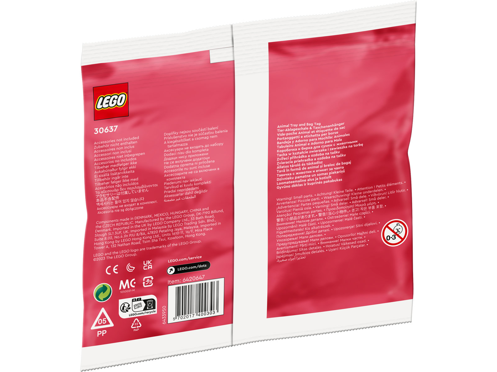 LEGO® DOTS 30637 - Tier-Ablageschale & Taschenanhänger