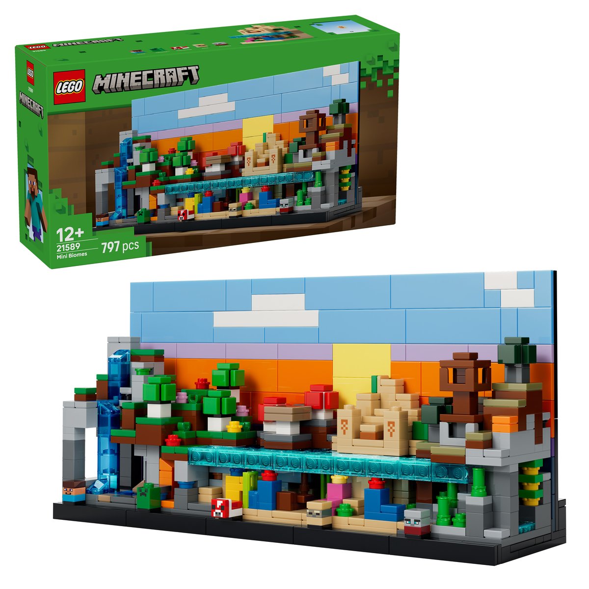 LEGO 21589 LEGO® Minecraft 21589 - Mini-Biome – Box & Produkt