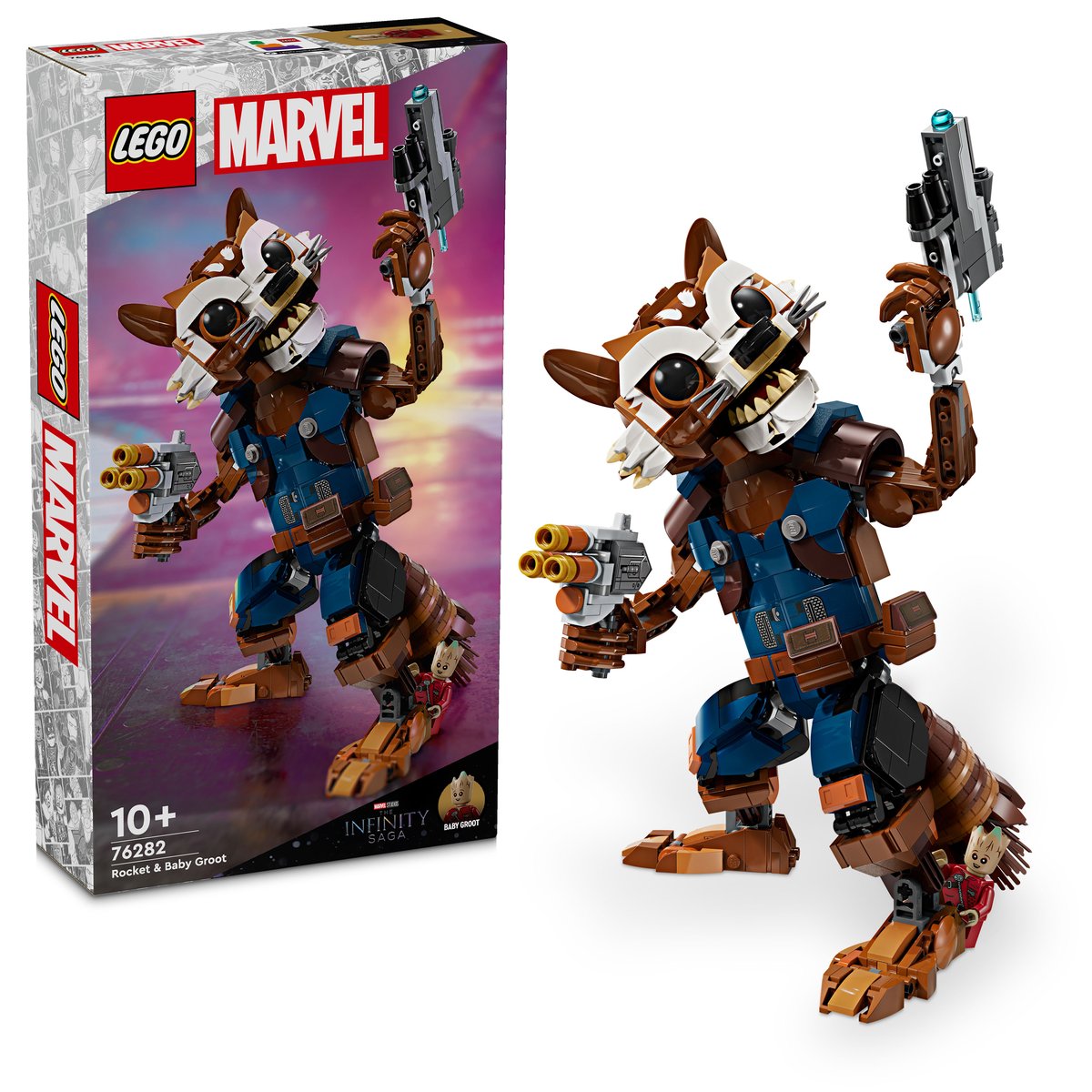 LEGO 76282 LEGO® Marvel 76282 - Rocket & Baby Groot – Box & Produkt