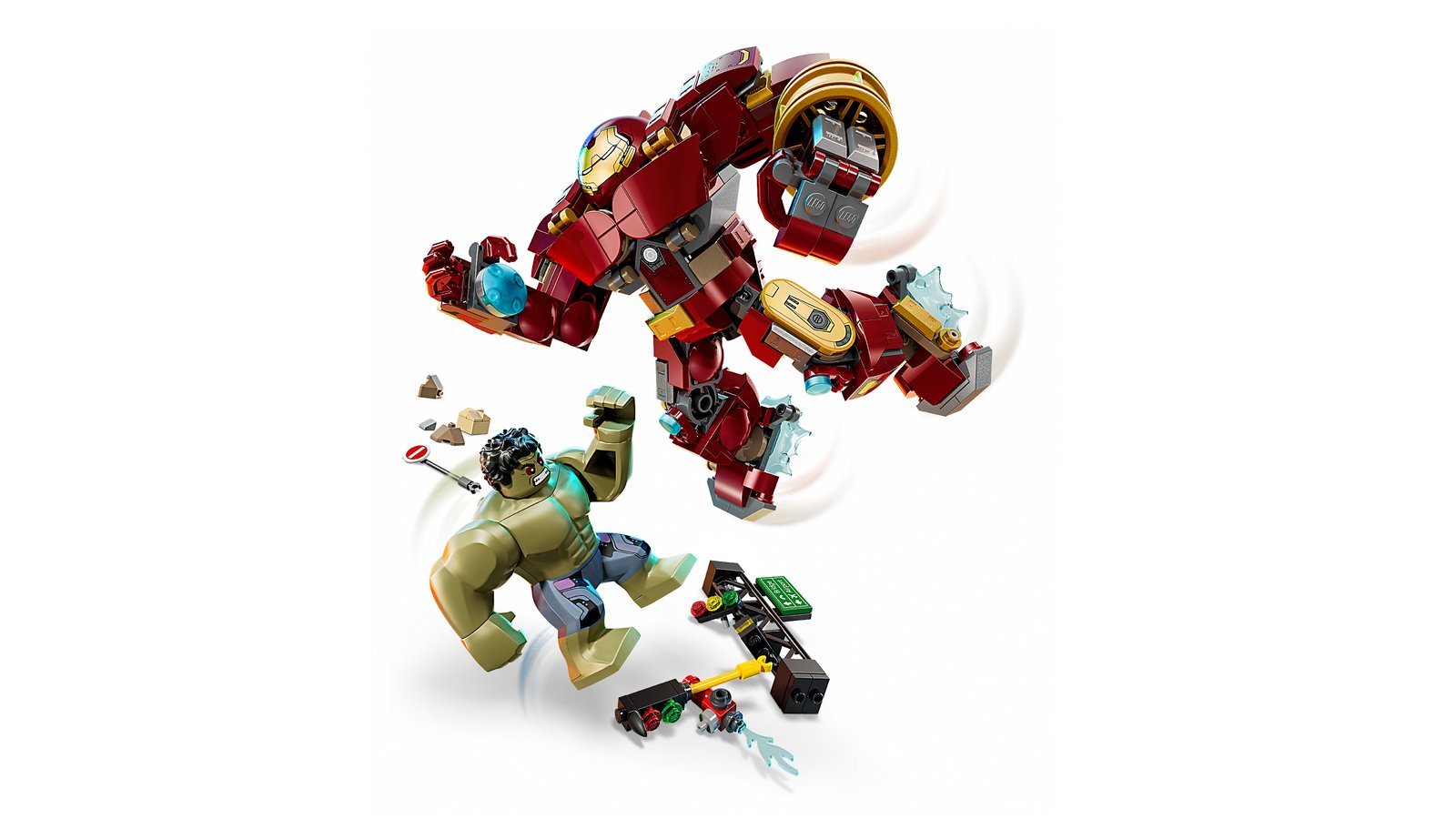 LEGO 76343 LEGO® Super Heroes Marvel 76343 - Duell der Giganten: Hulkbuster vs. Hulk – Detailansicht 3