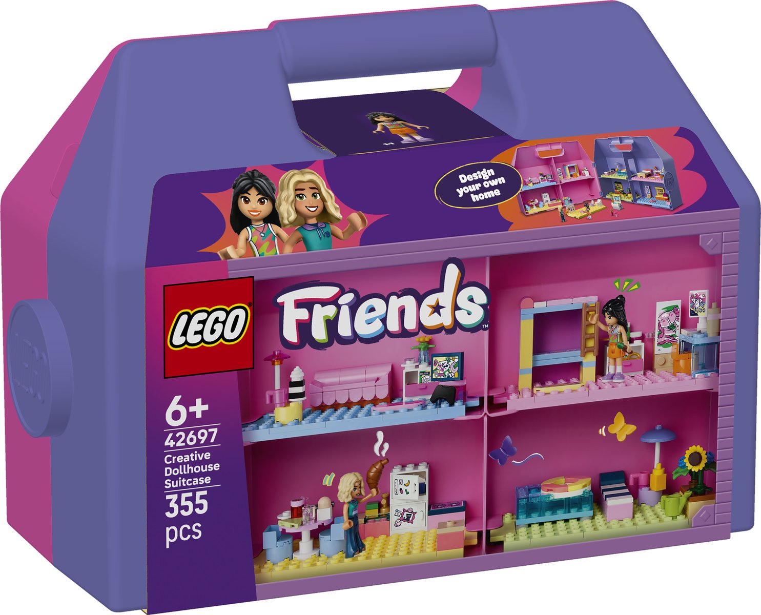 LEGO 42697 LEGO® Friends 42697 - Kreativer Puppenhauskoffer – Verpackung vorne