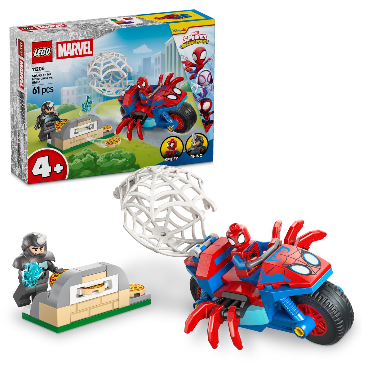 LEGO 11206 LEGO® ǀ Marvel Spidey und seine Super-Freunde 11206 - Spidey auf Motorrad vs. Rhino – Box & Produkt