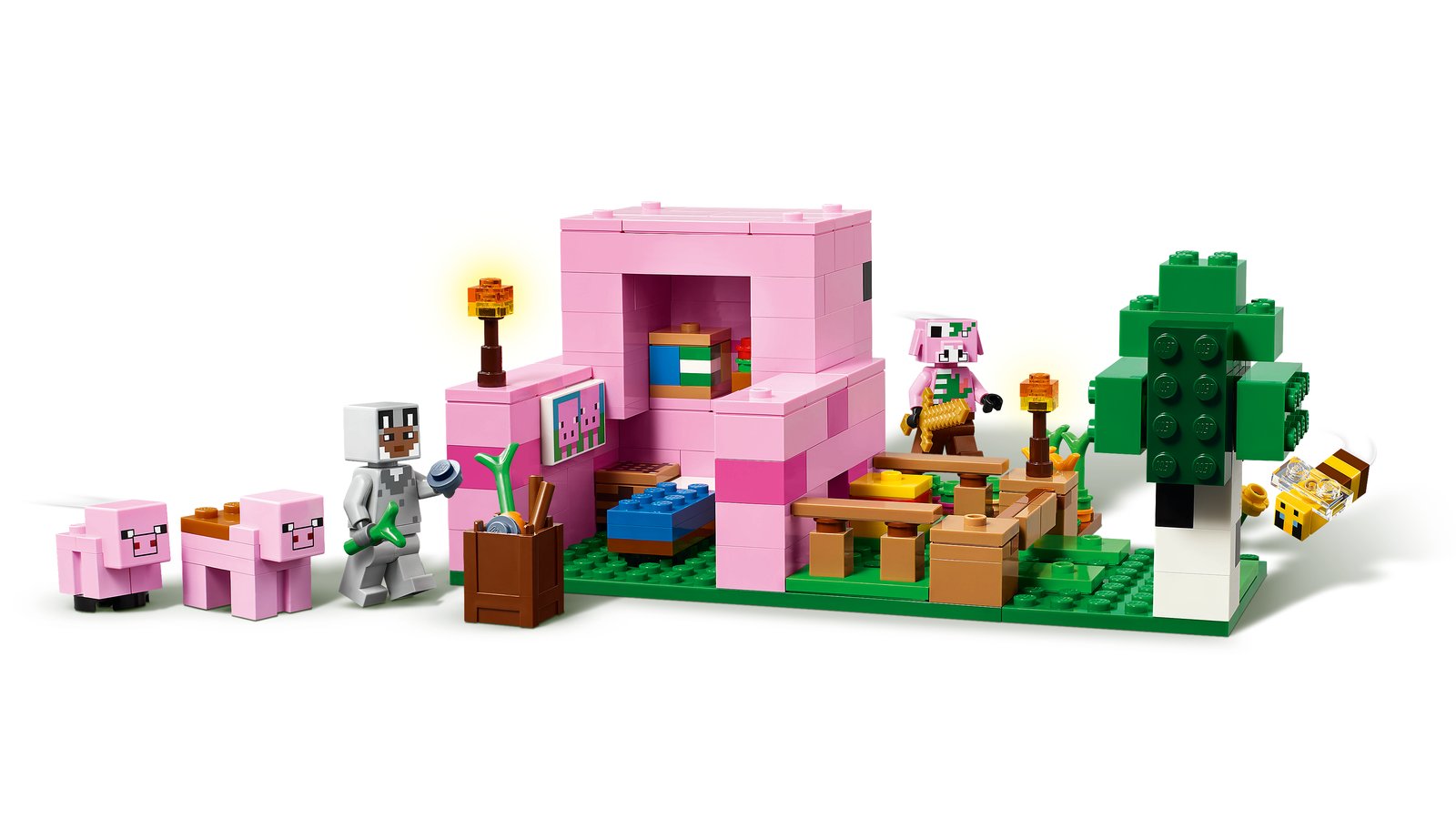 LEGO 21268 LEGO® Minecraft 21268 - Das Babyschwein-Haus – Detailansicht 1