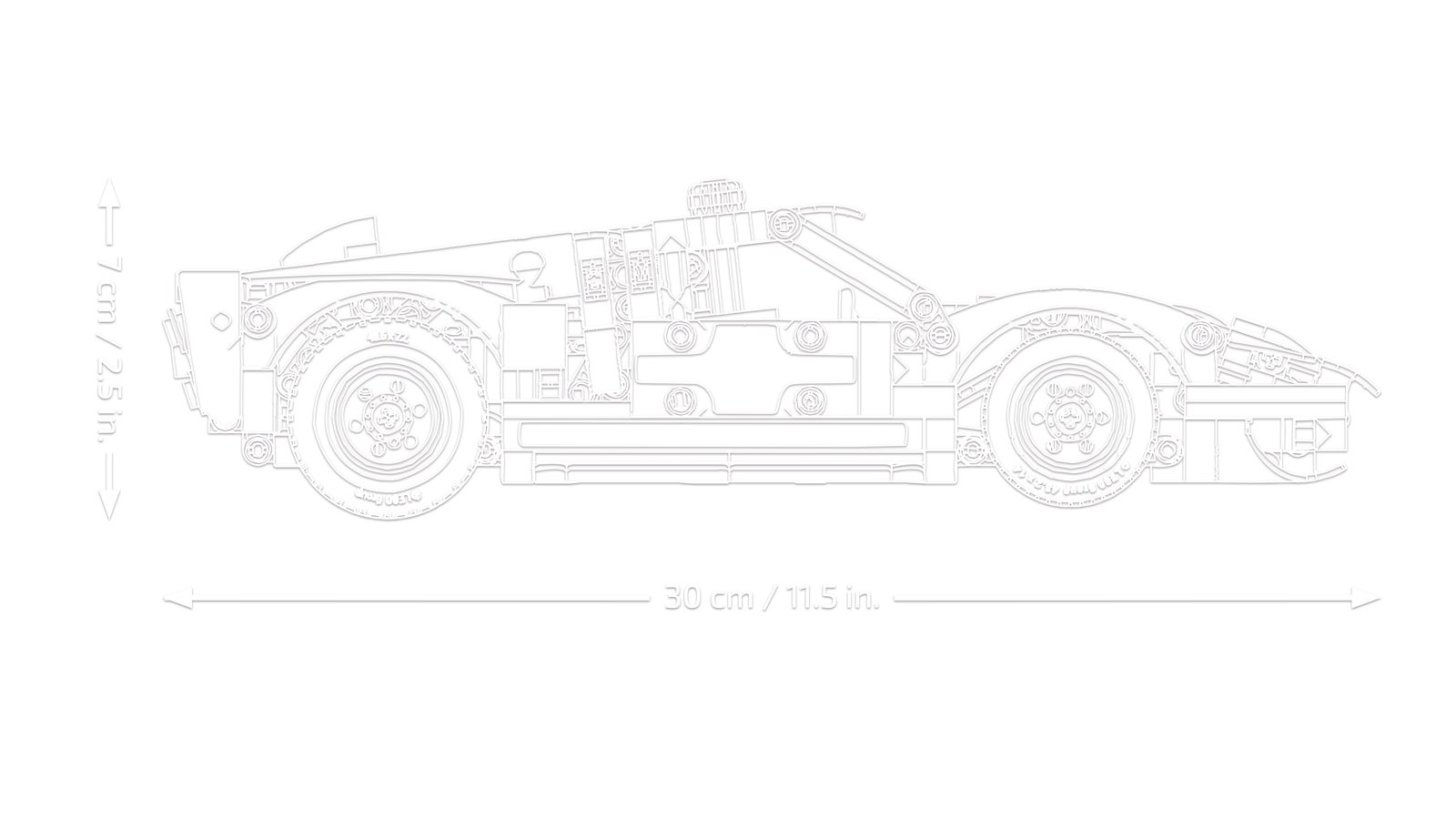 LEGO 42223 LEGO® Technic 42223 - 1966 Ford GT40 MKII Rennwagen – Detailansicht 3