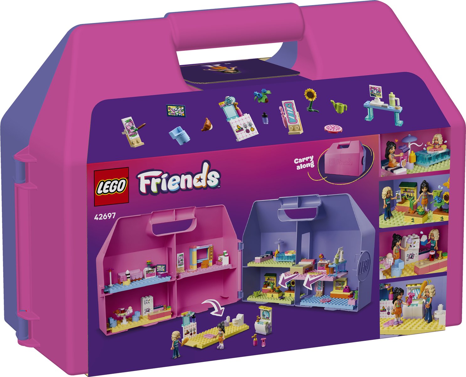LEGO 42697 LEGO® Friends 42697 - Kreativer Puppenhauskoffer – Verpackung hinten